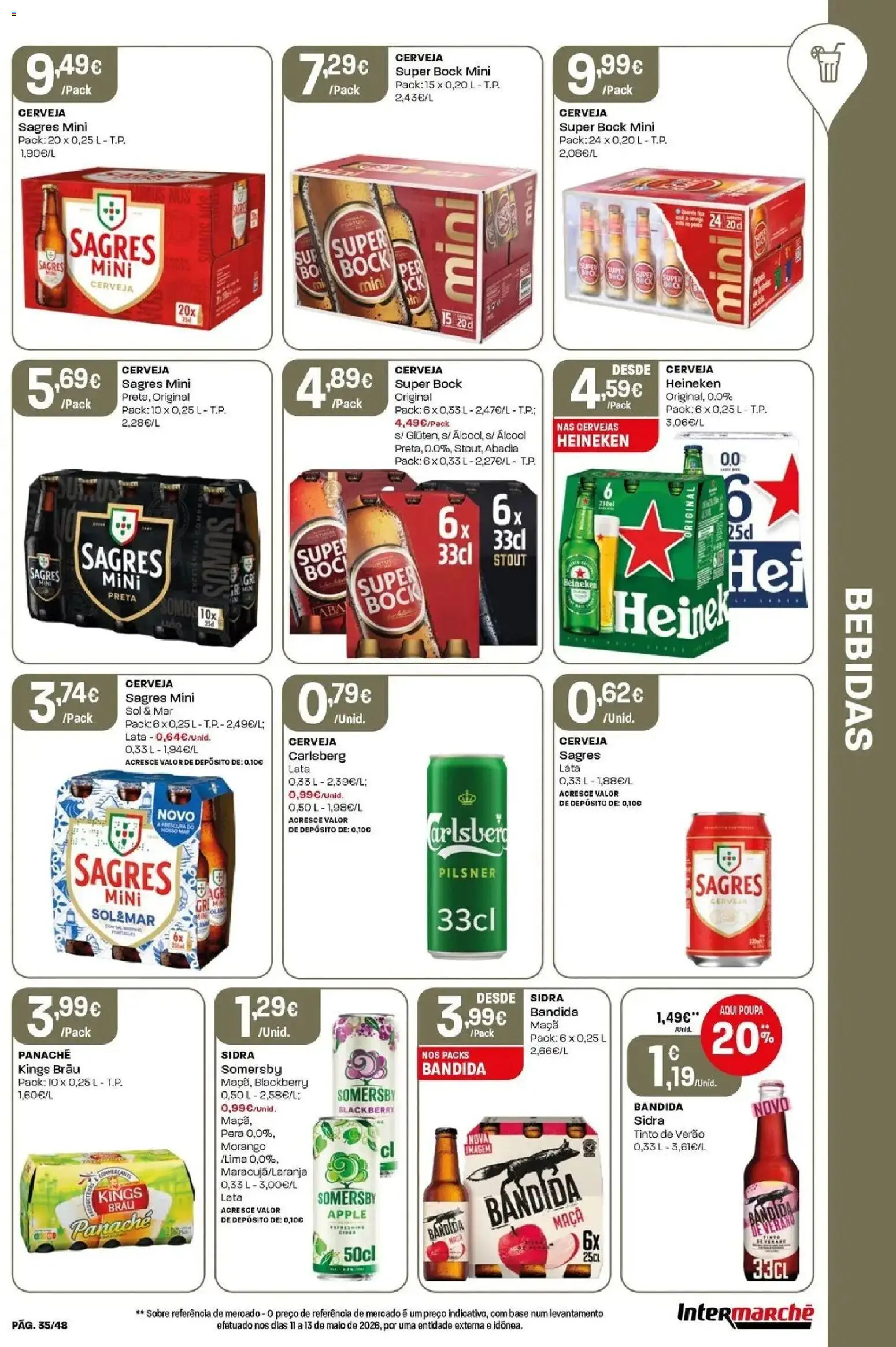 Intermarché Isto é que são preços BAIXOS! │ válido de 18/06/2026 | Página: 35 | Produtos: Super bock, Base, Cerveja, Somersby