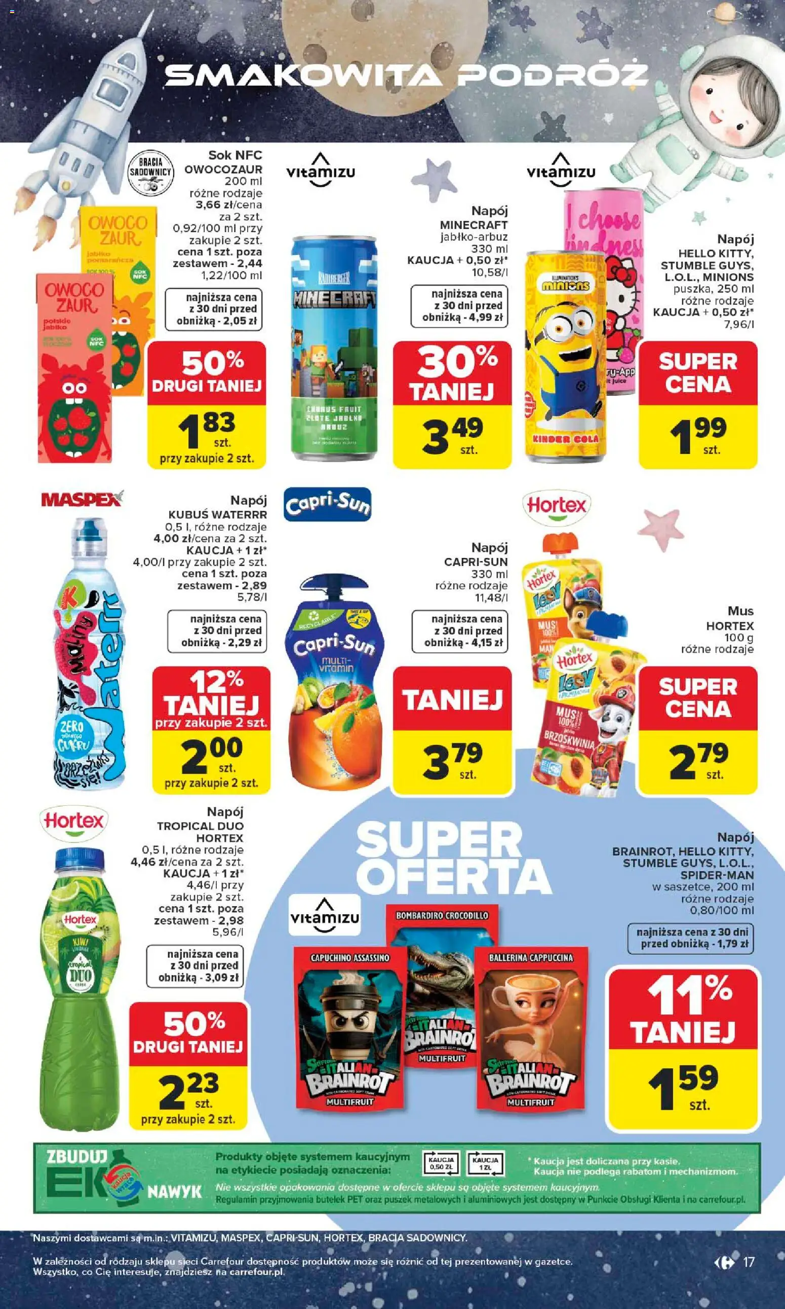 Carrefour gazetka - Dzień Dziecka od 18.05.2026 | Strona: 17 | Produkty: Brzoskwinia, Arbuz, Sok, Kiwi