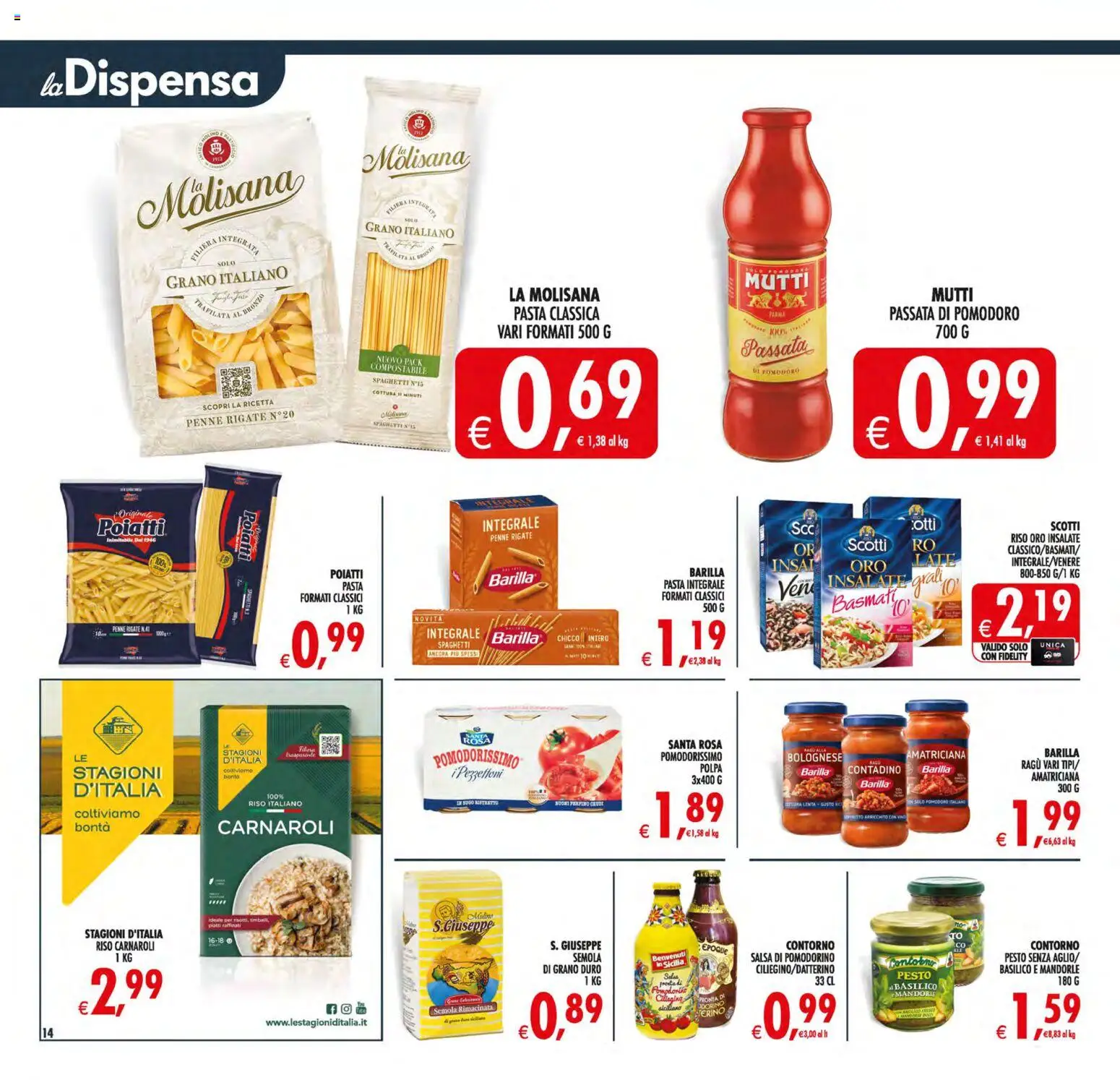 Volantino Decò del 21/08/2026 | Pagina: 16 | Prodotti: Salsa, Pomodoro, Pasta, Passata di pomodoro