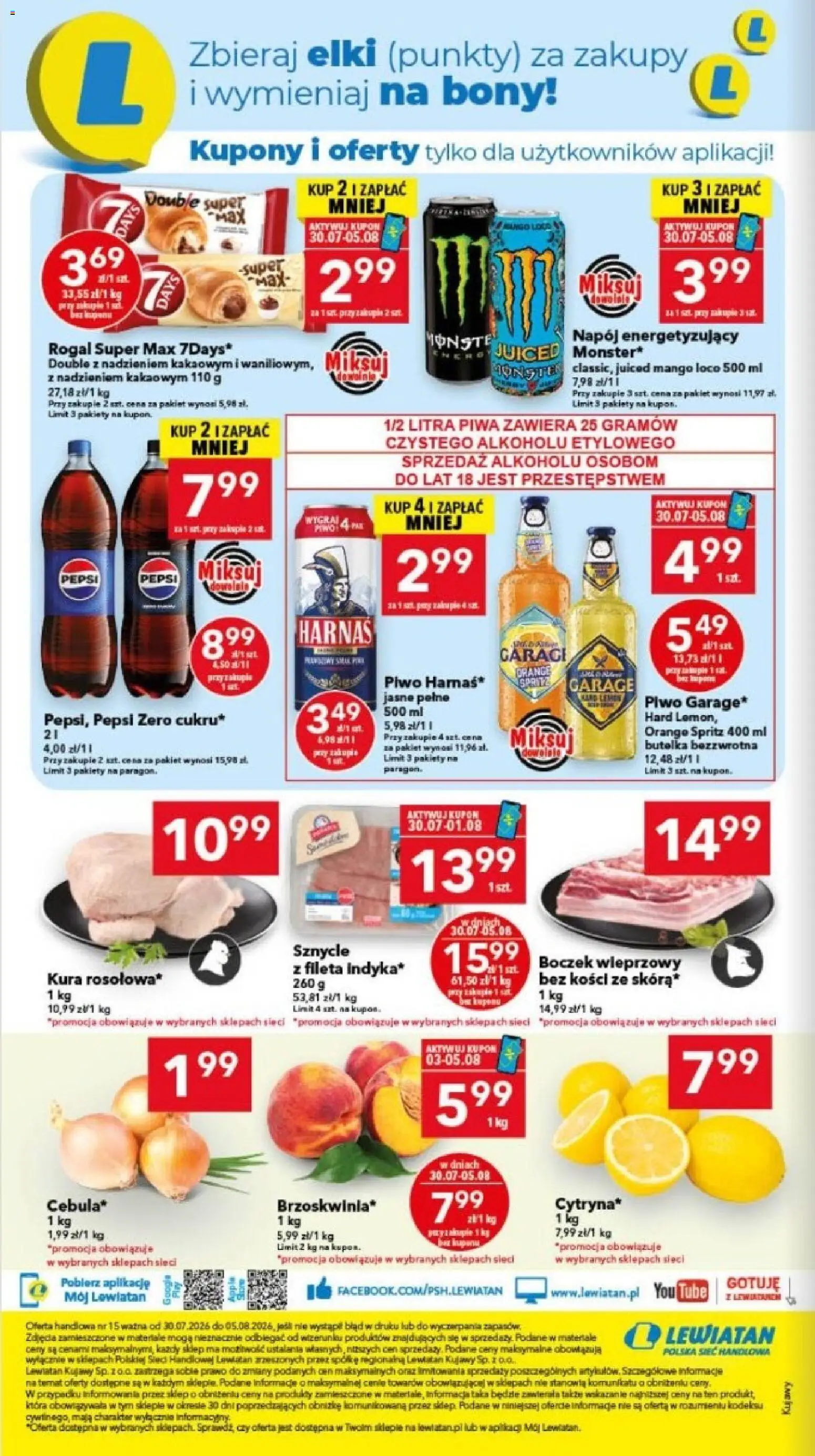 Lewiatan gazetka - Bydgoszcz od 30.07.2026 | Strona: 8 | Produkty: Mango, Boczek wieprzowy, Pepsi, Boczek