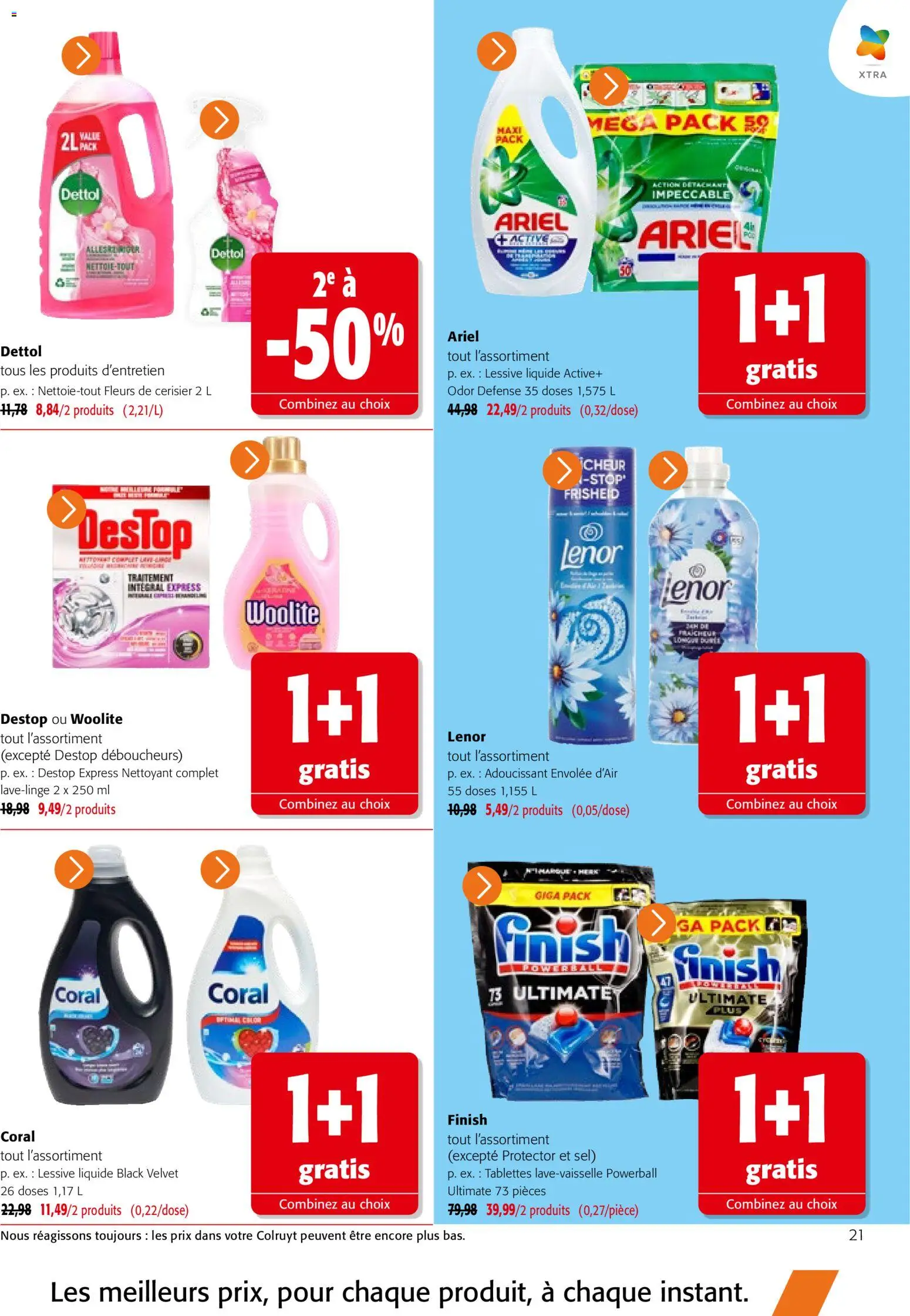 {H1} | Page: 21 | Produits: Lenor, Sel, Lessive Liquide, Lessive