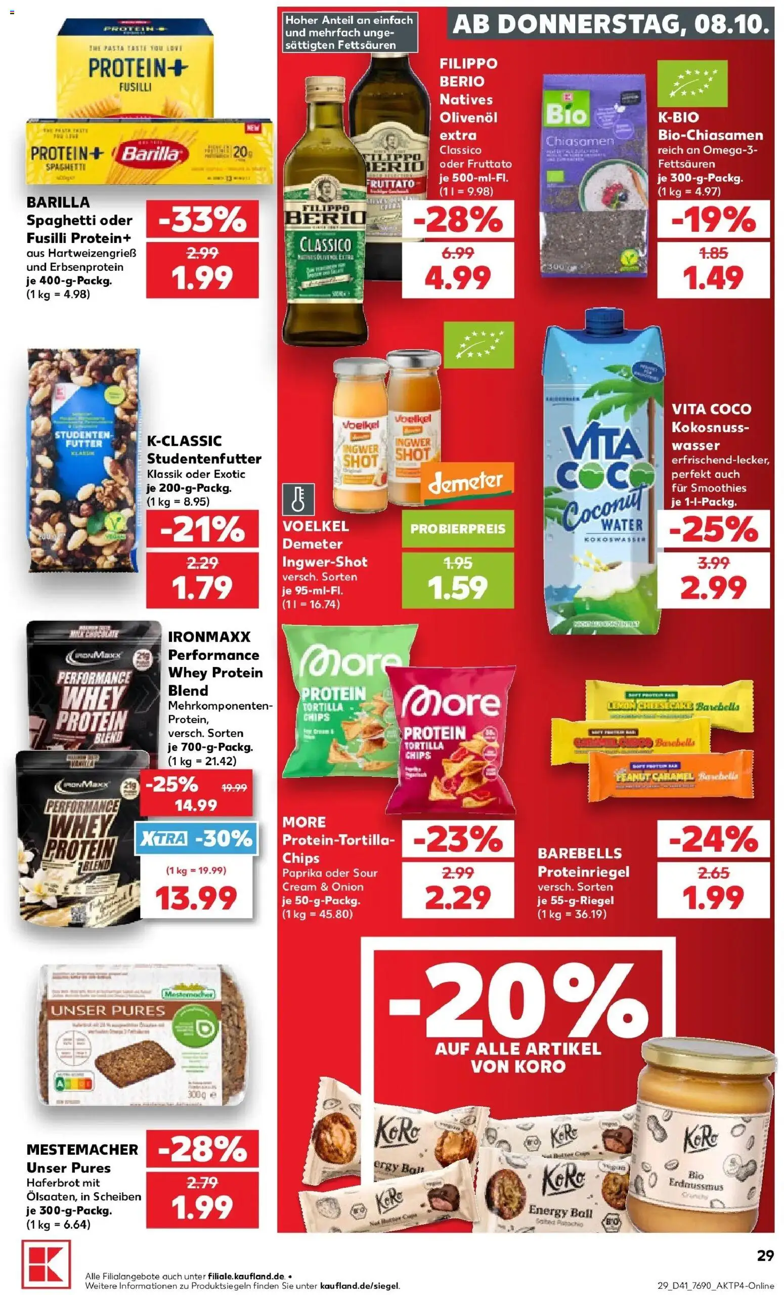 Prospekt Kaufland ab 05.10.2026 » Angebote Online zum Blättern | Seite: 39 | Produkte: Energy, Barilla, Wasser, Chips