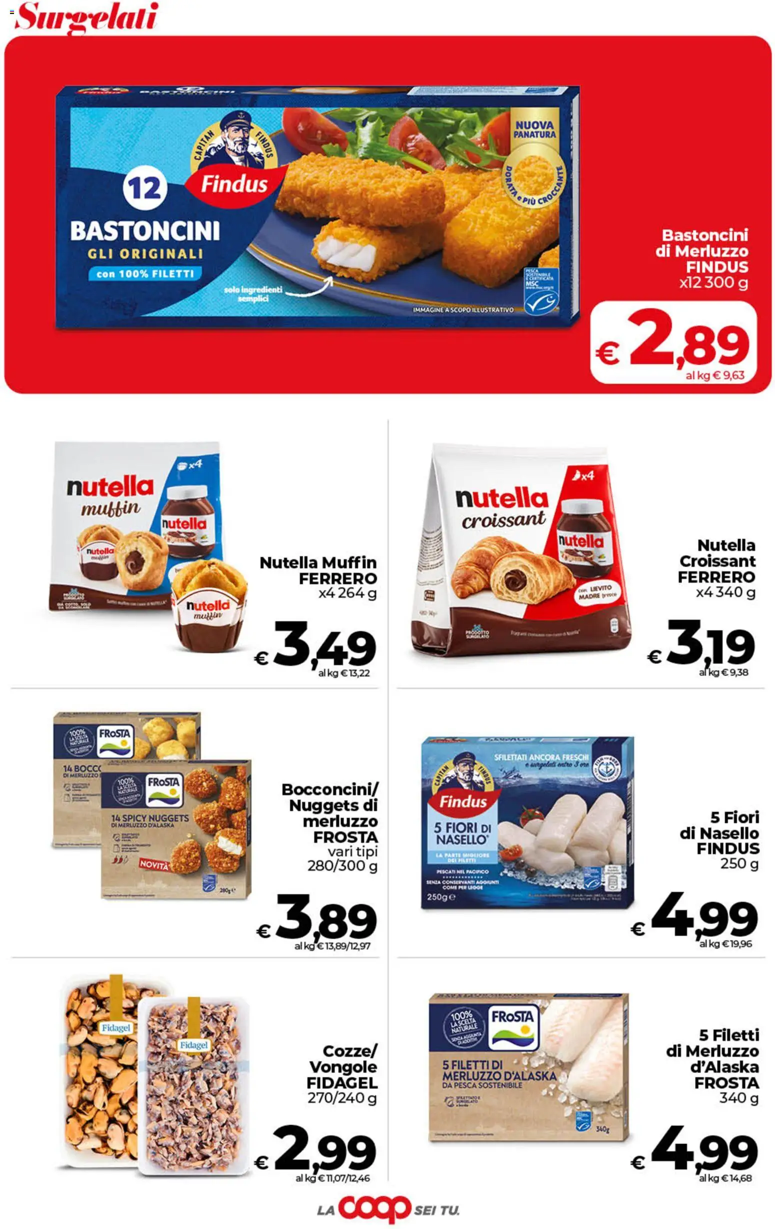 Volantino COOP del 29.05.2026 | Pagina: 22 | Prodotti: Nuggets, Pesca, Muffin, Nasello