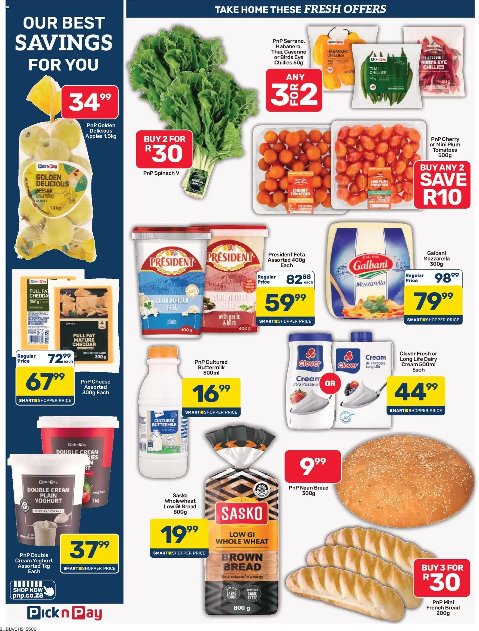 New Pick n Pay catalogue – valid from 25/09/2026 | Page: 2 | Products: Cheese, Bread, Cheddar, Garlic