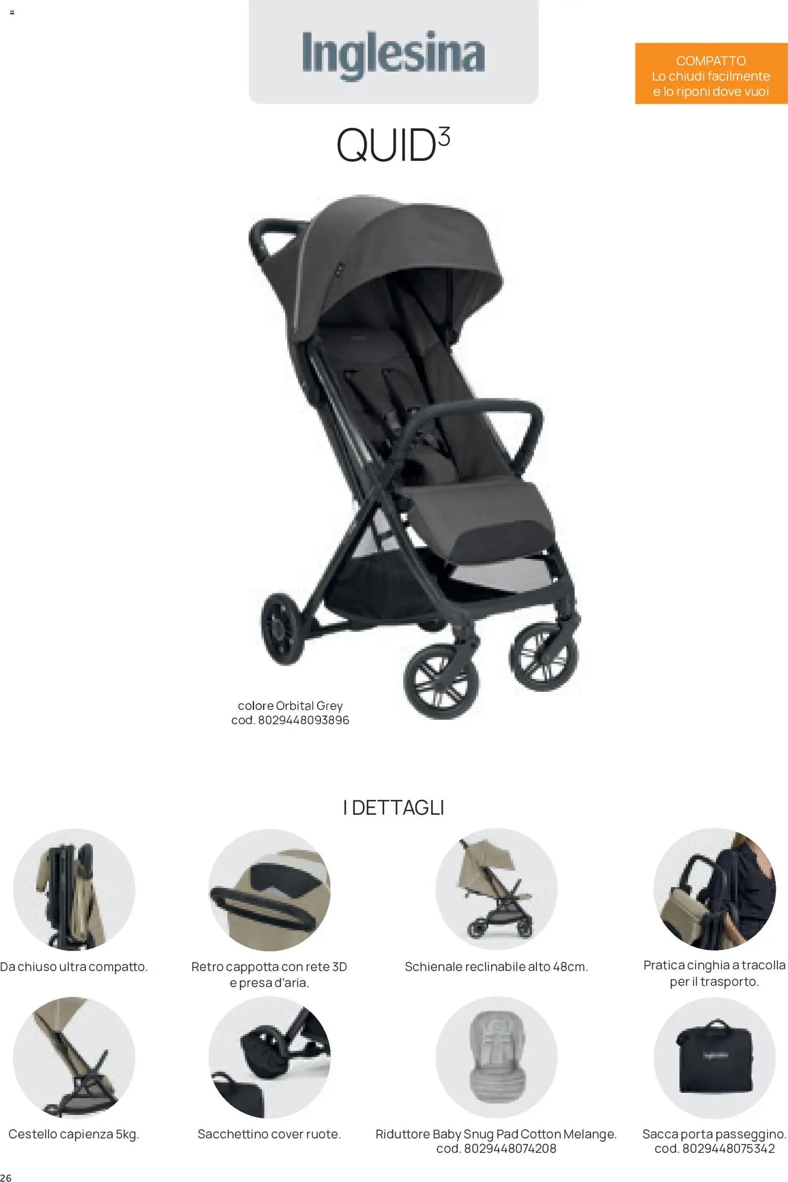 Volantino Prenatal del 16/09/2026 | Pagina: 26 | Prodotti: Porta, Passeggino, Presa