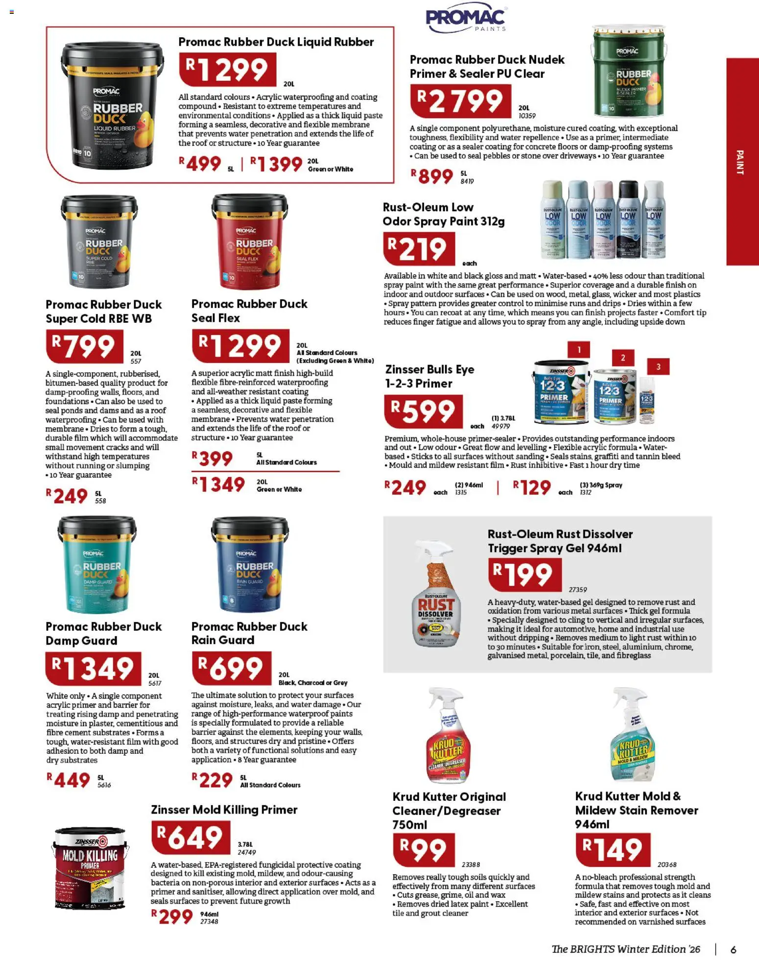New Brights Hardware catalogue – valid from 01/07/2026 | Page: 7 | Products: Paint, Light, Oil, Stain remover