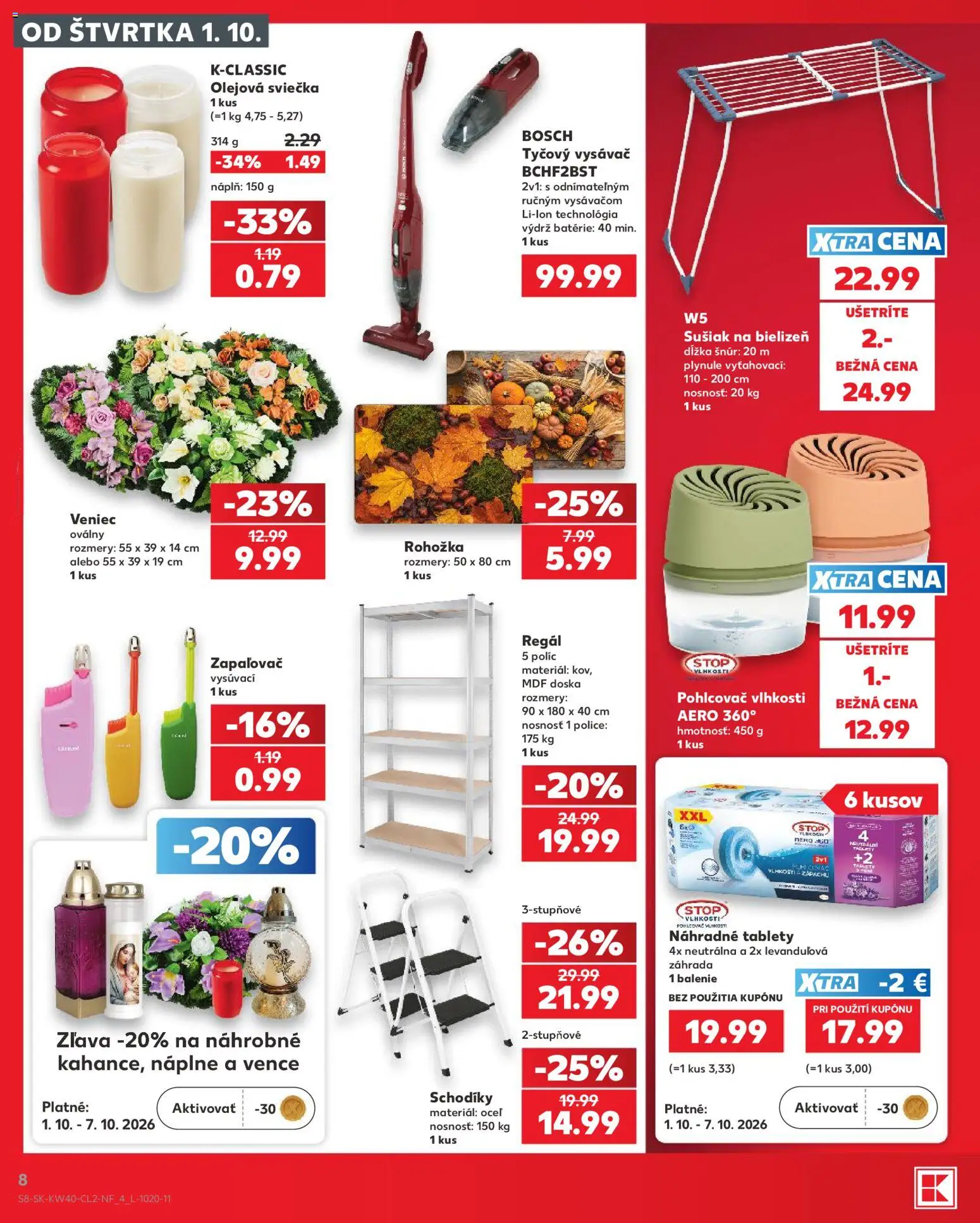 Kaufland SK akciós ujság - amely érvényes a következő dátumtól: 2026.10.01. | Oldal: 8 | Termékek: Bosch