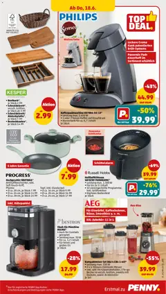 Penny Prospekt ab 15.06.2026 gültig | Seite: 23 | Produkte: Philips, Kaffee, Heißluftfritteuse, Eis