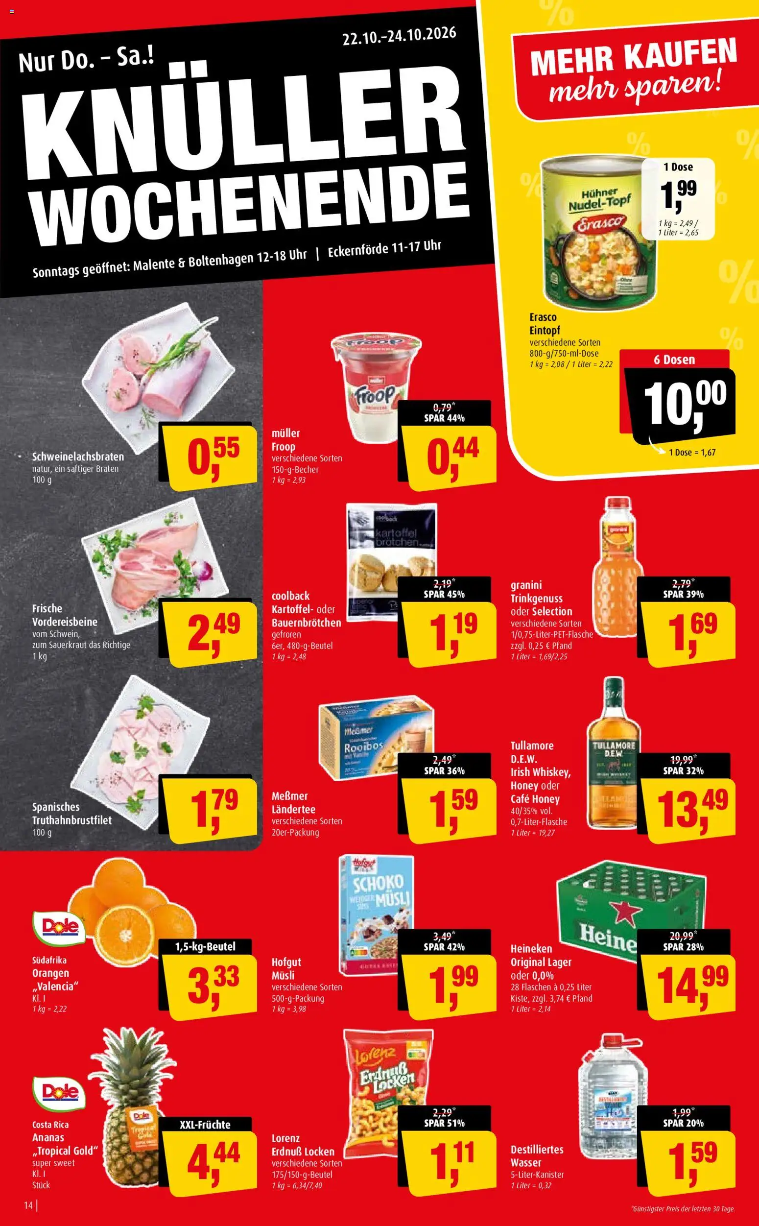 Markant Prospekt – gültig ab 19.10.2026 | Seite: 14 | Produkte: Froop, Ananas, Heineken, Granini