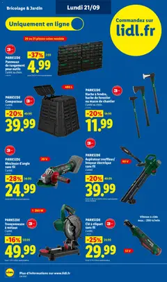 LIDL - Prévisualisation de PARKSIDE, Aspirateur souffleur/, broycur électrique, sans fil, L'unité., PARKSIDE Aspirateur souffleur/broycur électrique sans fil valide à partir de 17/09/2026 | Page: 52
