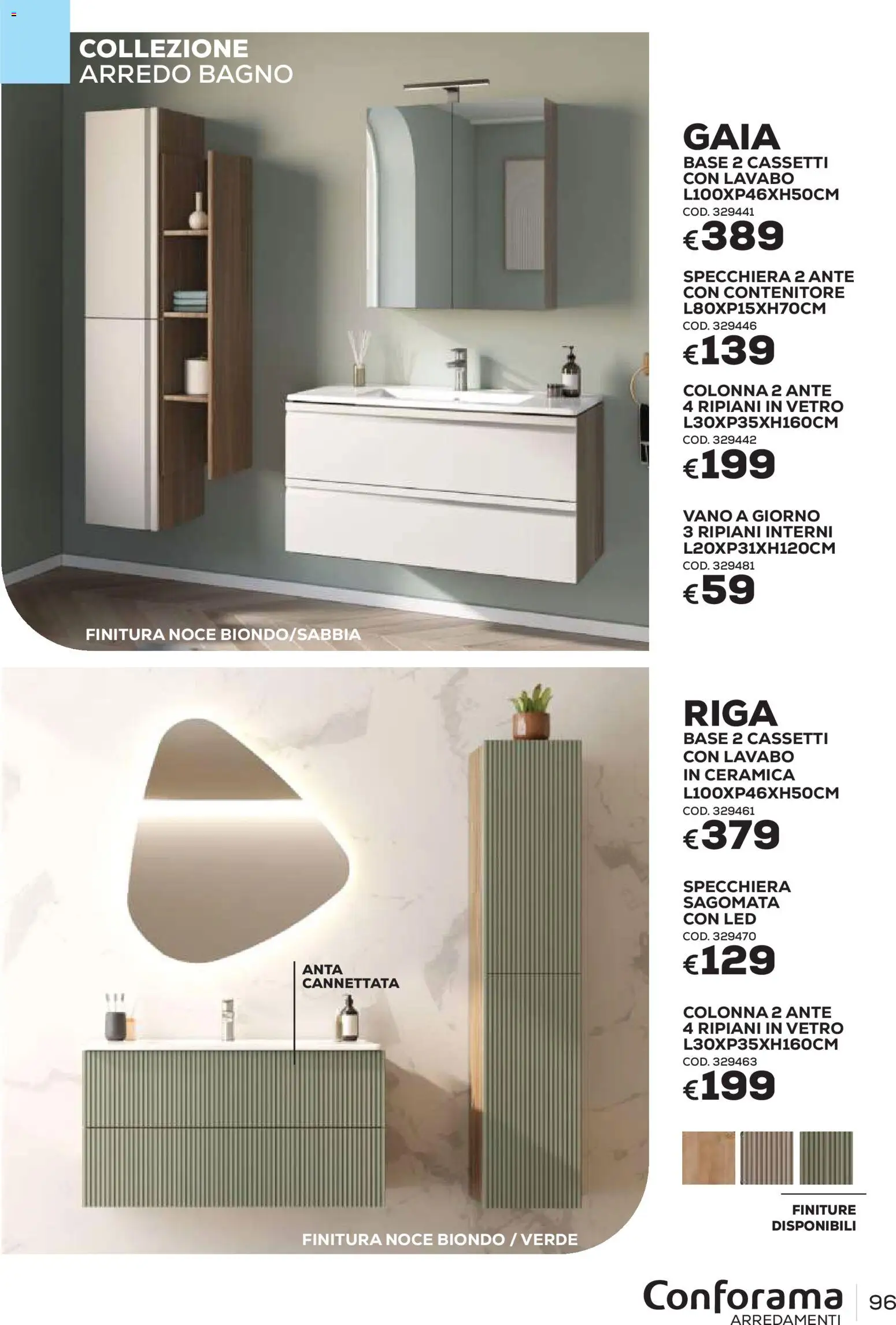 Volantino Conforama del 22/06/2026 | Pagina: 96 | Prodotti: Contenitore, Bagno