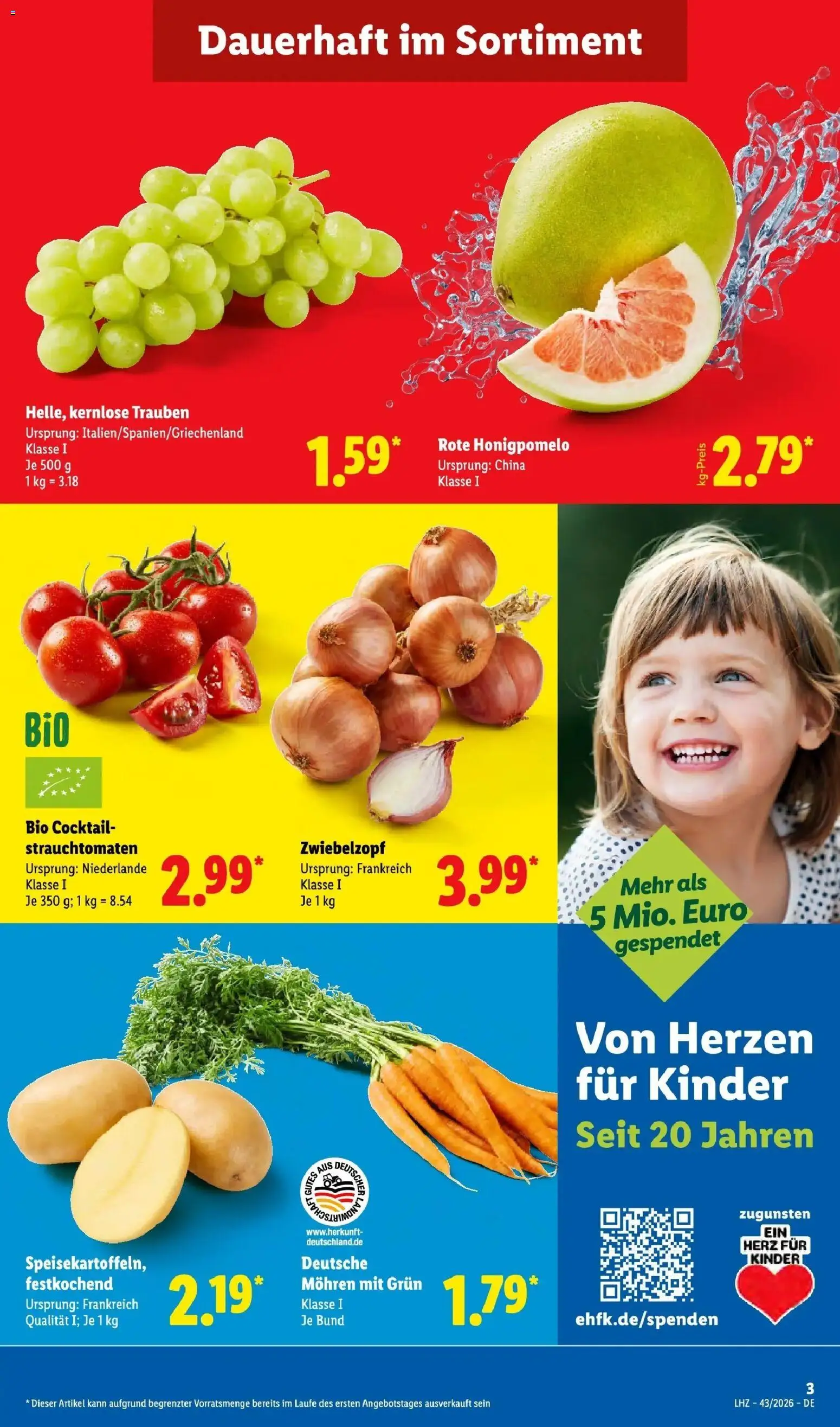 Lidl Prospekt Weikersheim (ab 19.10.2026) zum Blättern » Angebote | Seite: 3 | Produkte: Trauben, Mohren
