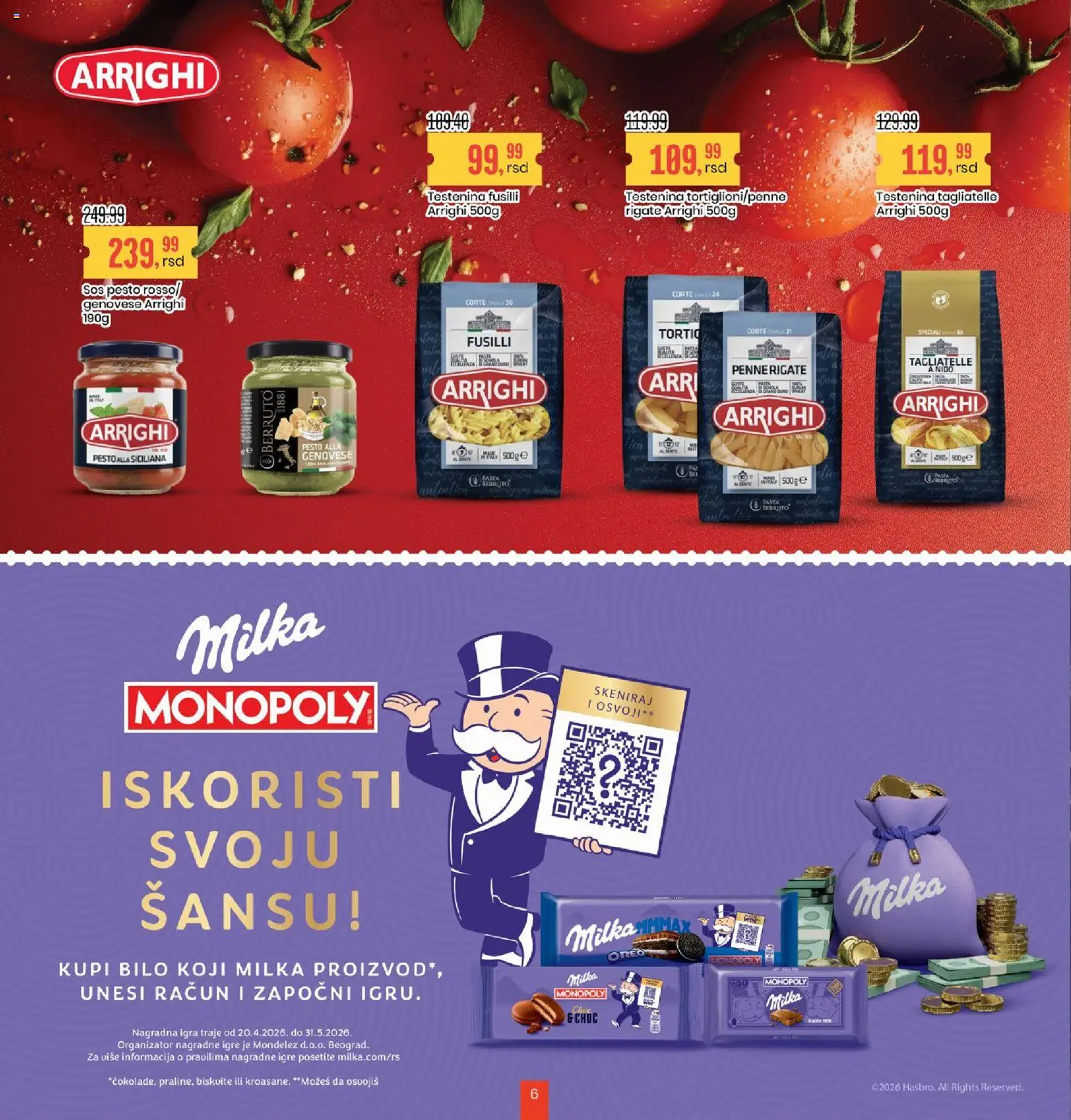Aroma Market katalog - važi od 15.05.2026 | Strana: 6 | Proizvode: Testenina, Pesto, Oreo, Tagliatelle