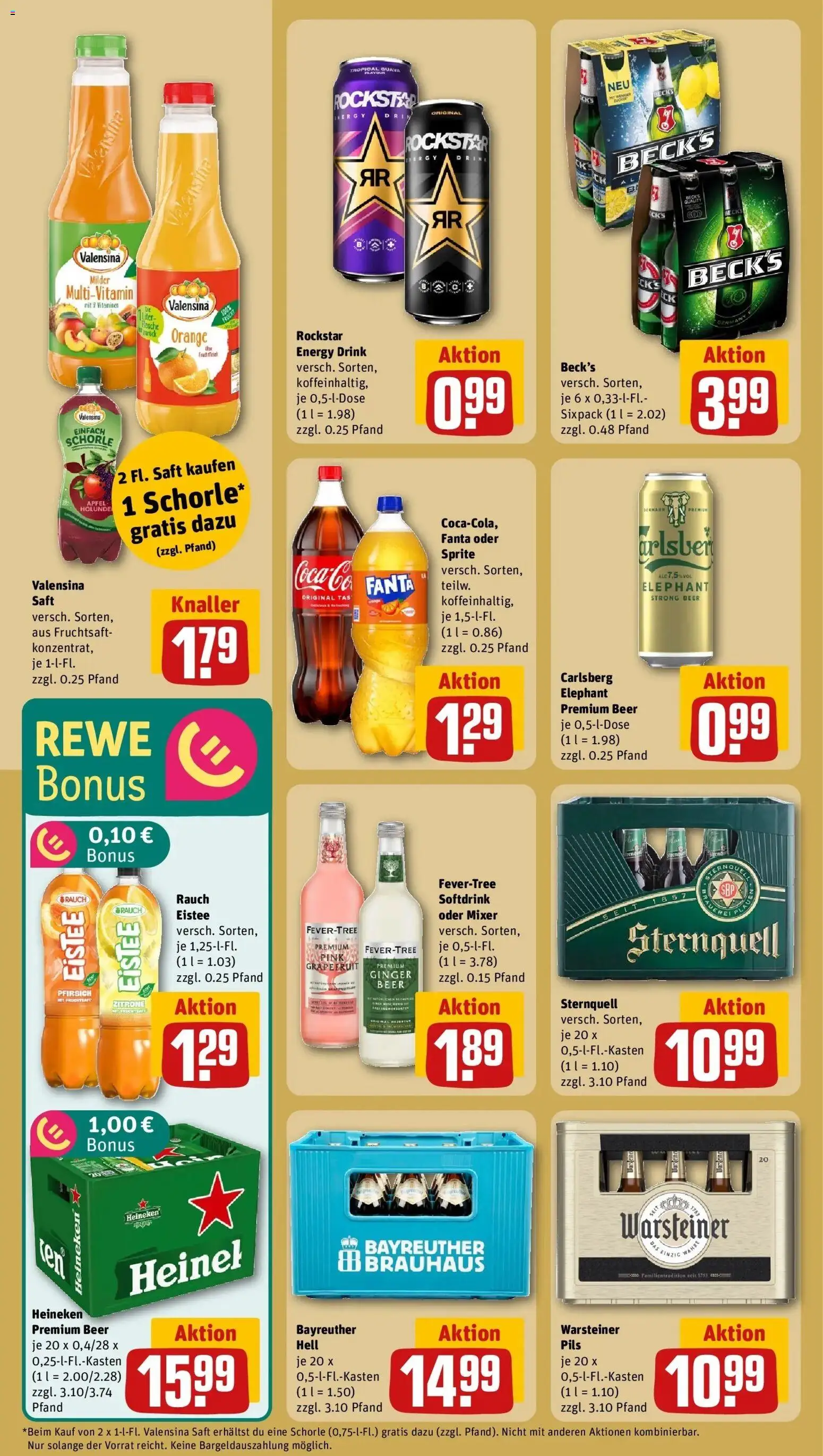 Rewe Prospekt Niederorschel	 – gültig ab 12.04.2026 | Seite: 22 | Produkte: Mixer, Rockstar, Heineken, Pfirsich