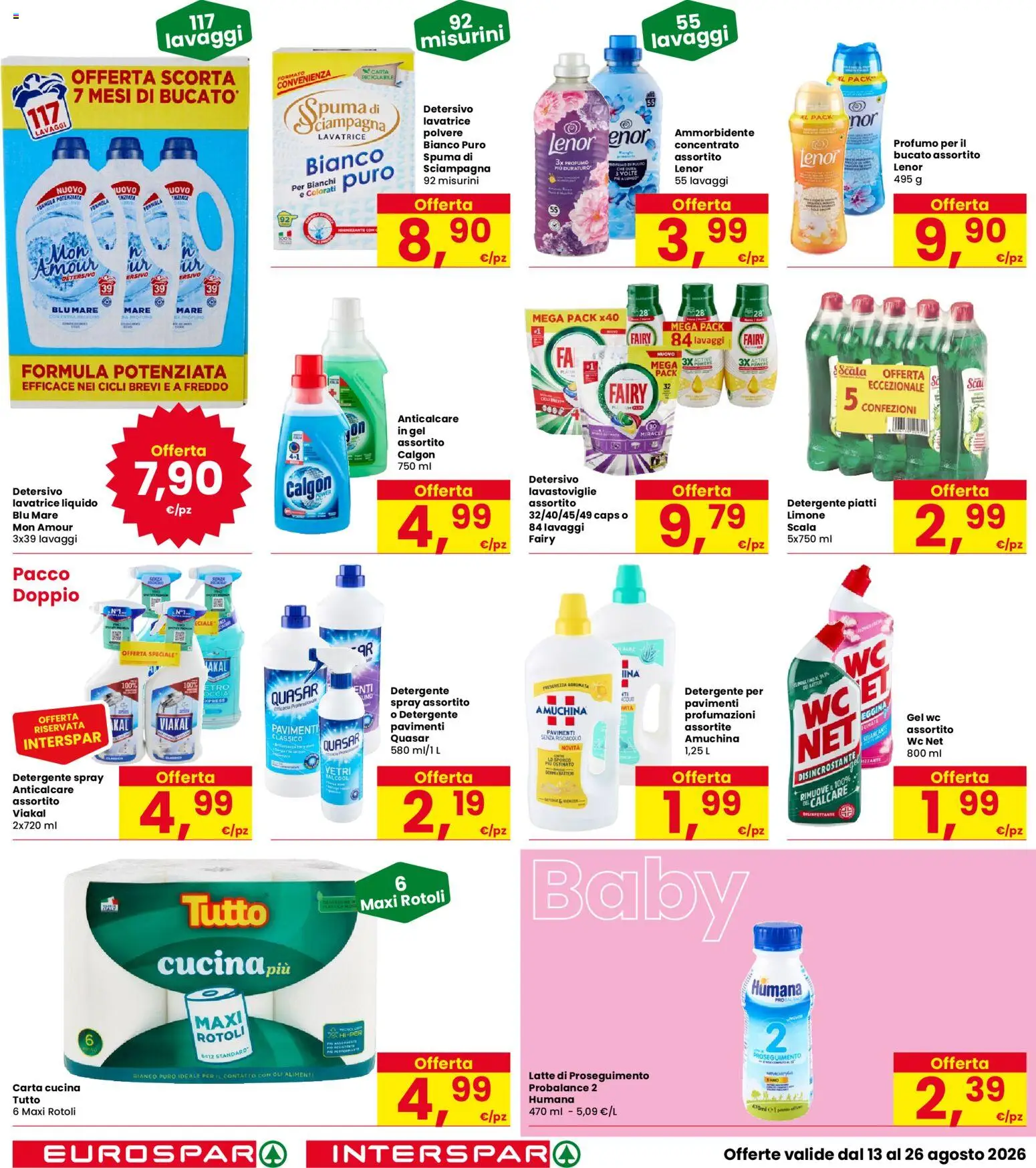 Volantino Interspar del 13/08/2026 | Pagina: 24 | Prodotti: Limone, Lavatrice, WC, Profumo