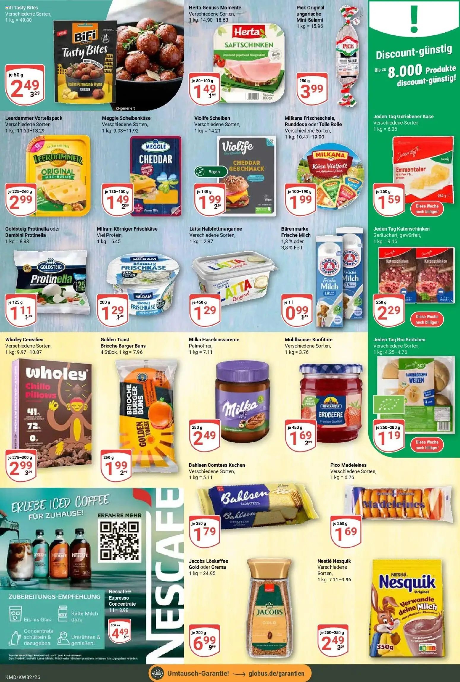 Globus Prospekt Köln (ab 03.08.2026) » Angebote online | Seite: 10 | Produkte: Milkana, Bifi, Burger, Milka