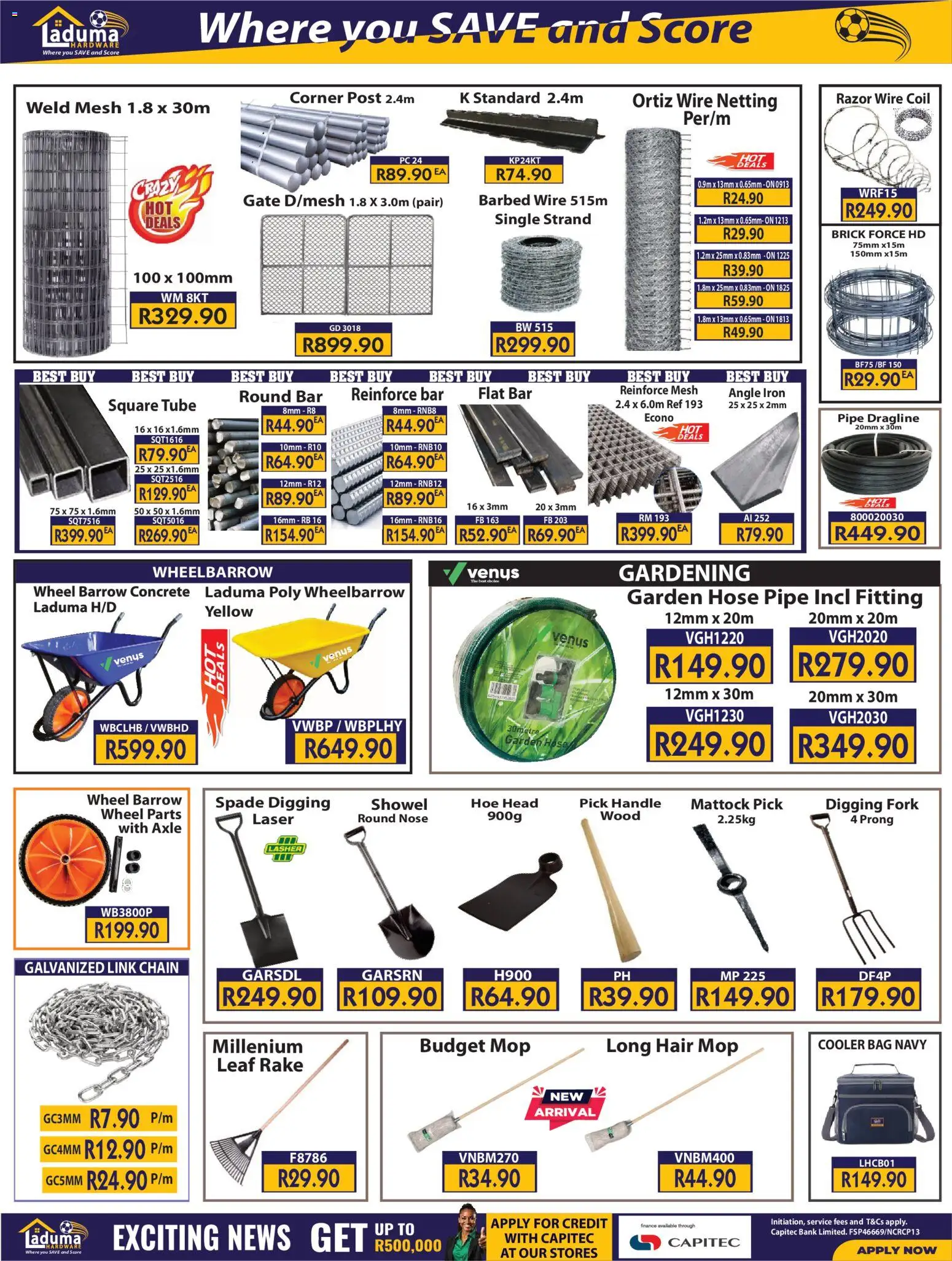 New Laduma Hardware catalogue – valid from 01.02.2026 | Page: 6 | Products: Cooler, Mop, Garden hose, Pipe