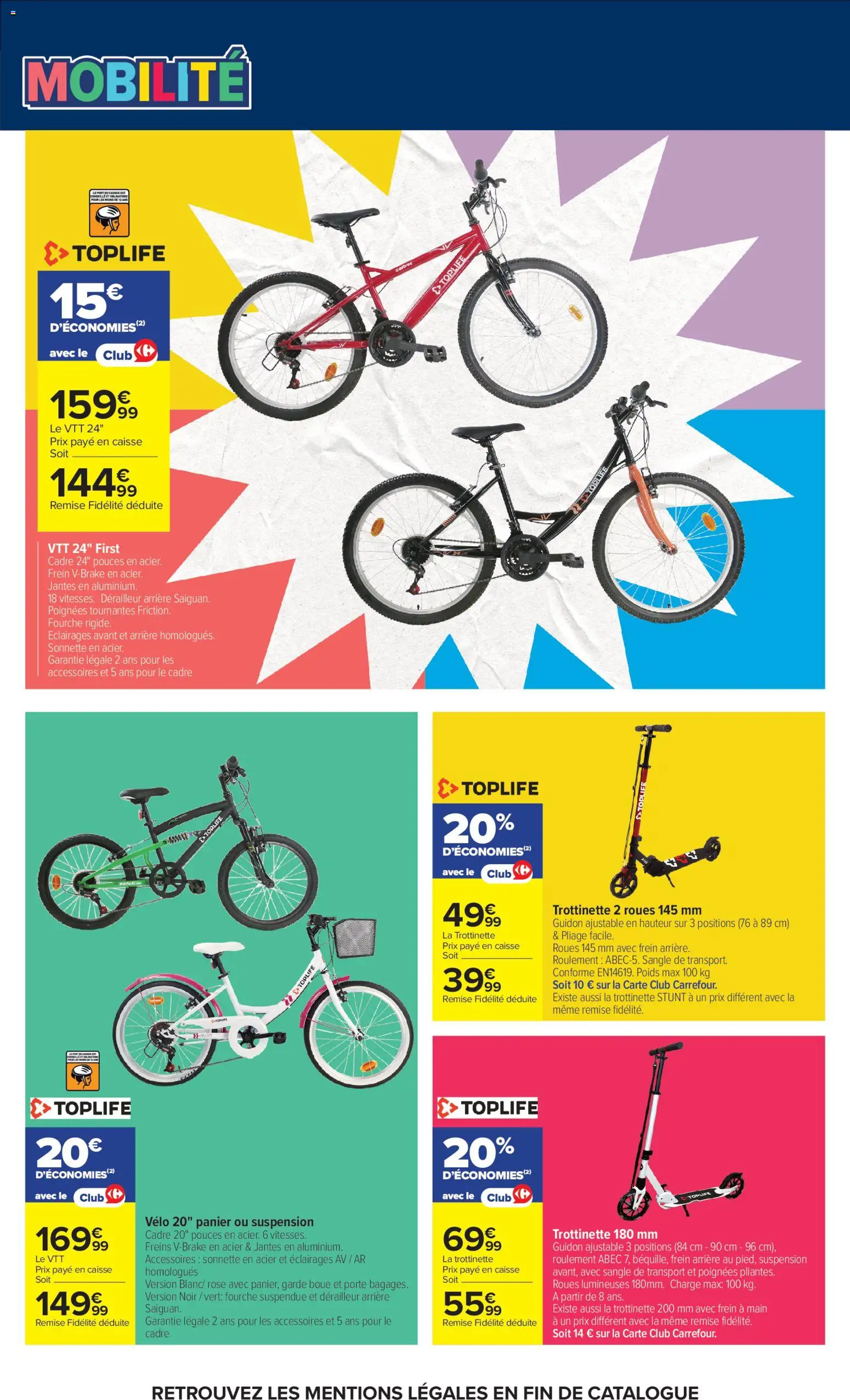 {H1} | Page: 40 | Produits: Vélo, Poids, Porte, Panier
