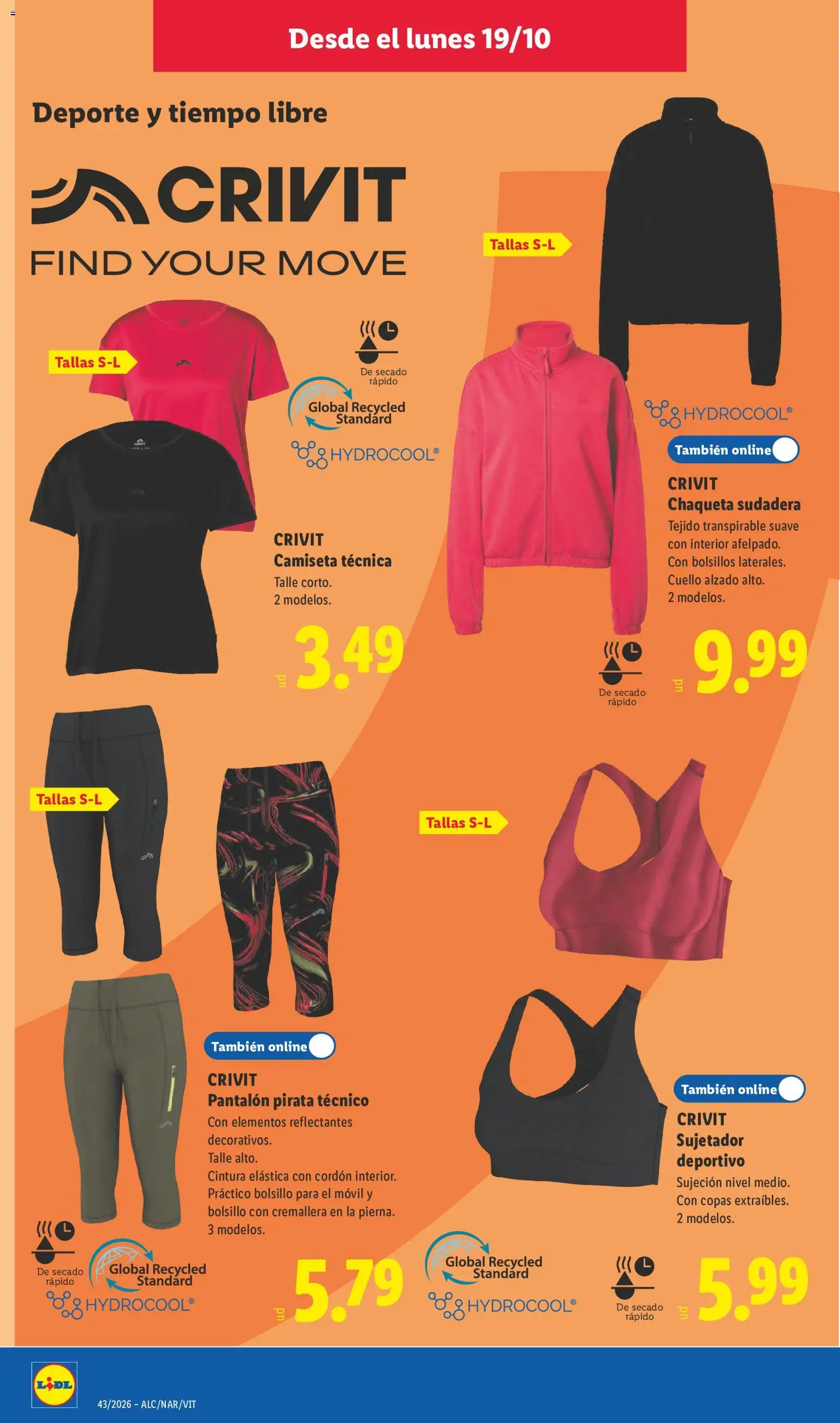 Lidl folleto de bazar │ válido desde el 19/10/2026 | Página: 14 | Productos: Sudadera, Chaqueta, Móvil