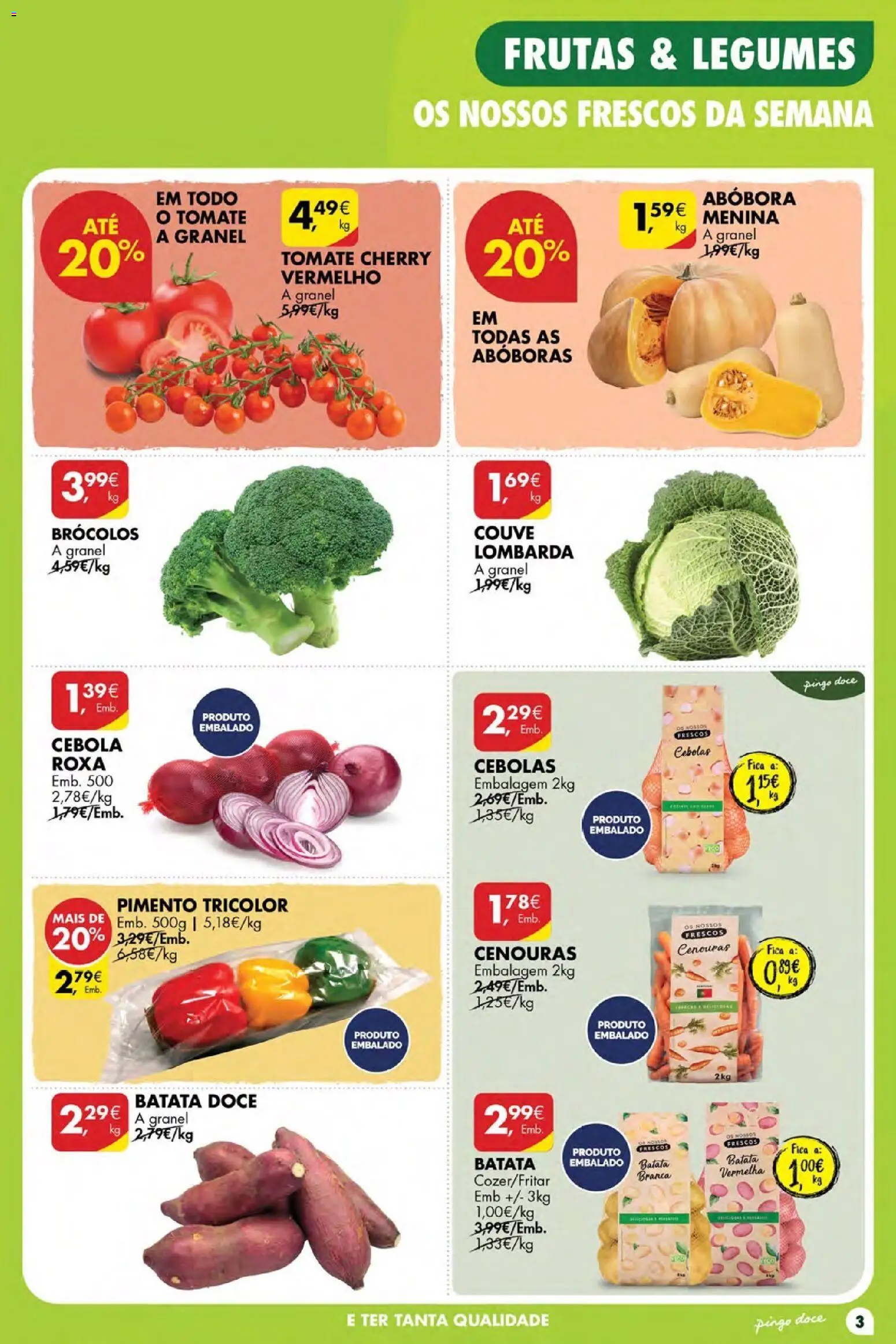 Pingo Doce folheto Poupe Esta Semana Açores │ válido de 22/10/2026 | Página: 3 | Produtos: Batata, Cebola, Abóbora, Couve