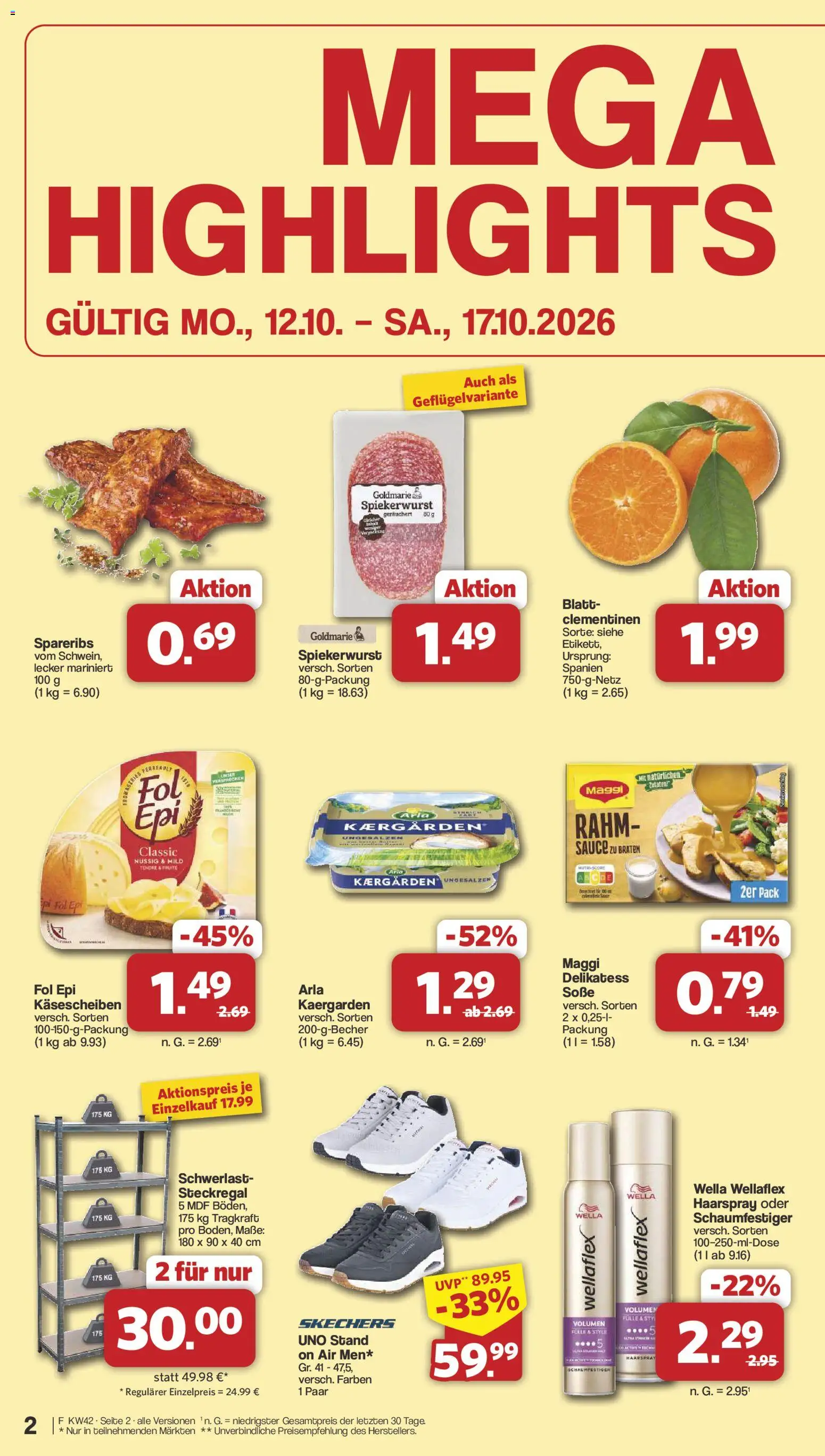 Famila Nordwest Prospekt – gültig ab 12.10.2026 | Seite: 2 | Produkte: Maggi, Haarspray, Soße