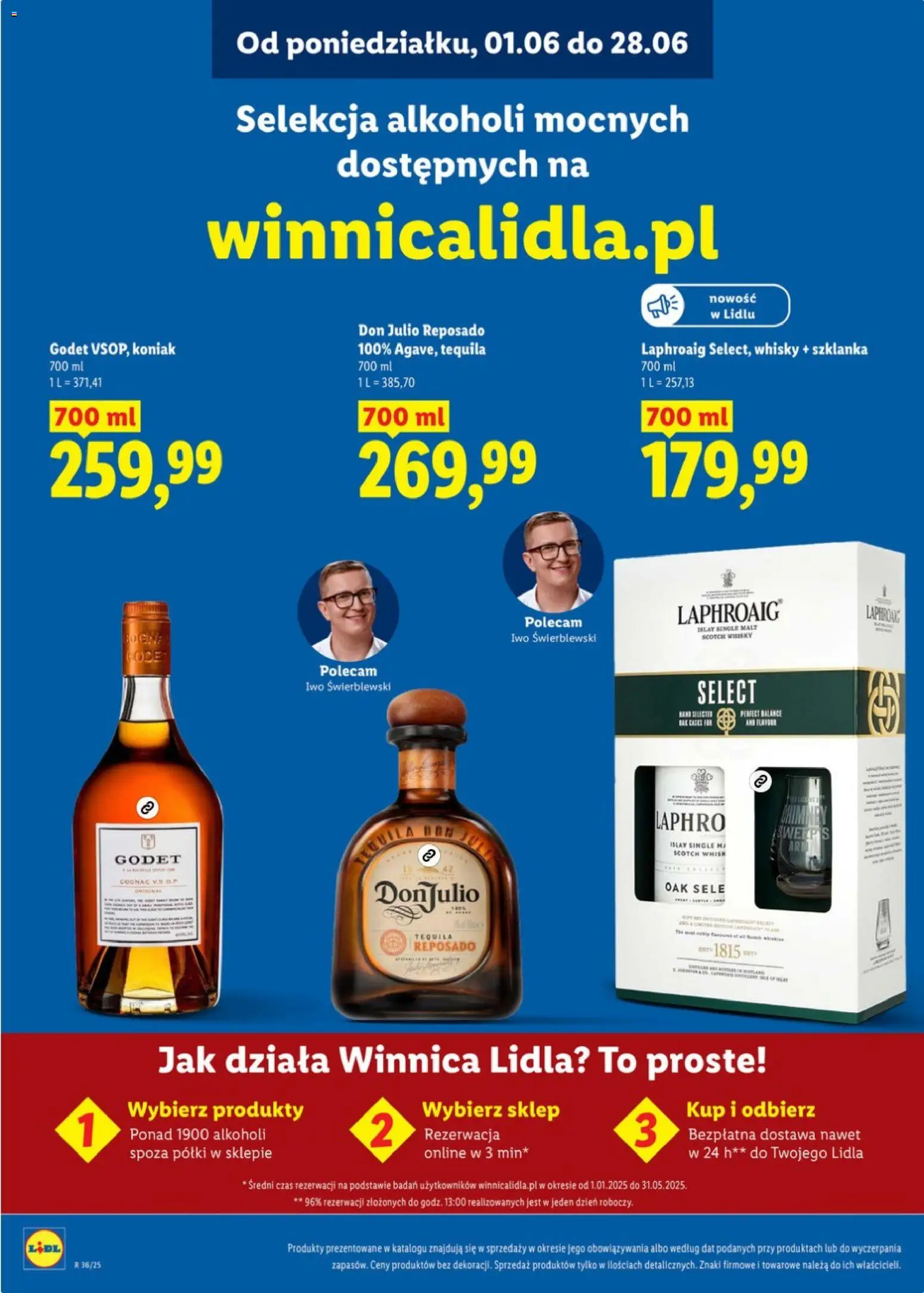 Lidl Katalog alkoholi mocnych od 01.06.2026 | Strona: 29 | Produkty: Szklanka, Koniak, Tequila, Whisky