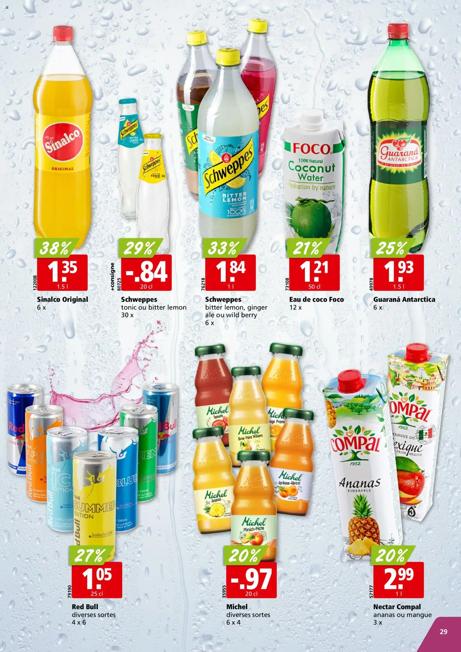 Aligro aktionen Chavannes, Matran, Genève, Sion – gültig ab 11.05.2026 | Seite: 29 | Produkte: Red bull, Ananas