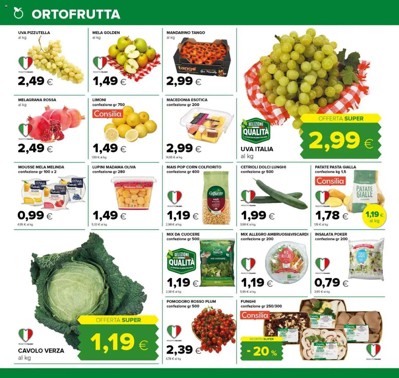 Volantino Tigre del 25/09/2026 | Pagina: 2 | Prodotti: Cetrioli, Insalata, Cavolo, Limoni