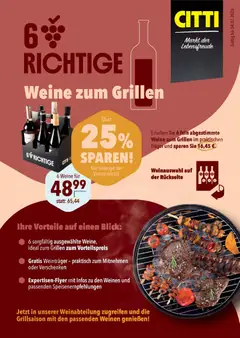 CITTI Markt 6 RICHTIGE - Weine zum Grillen ab 27.05.2026 gültig