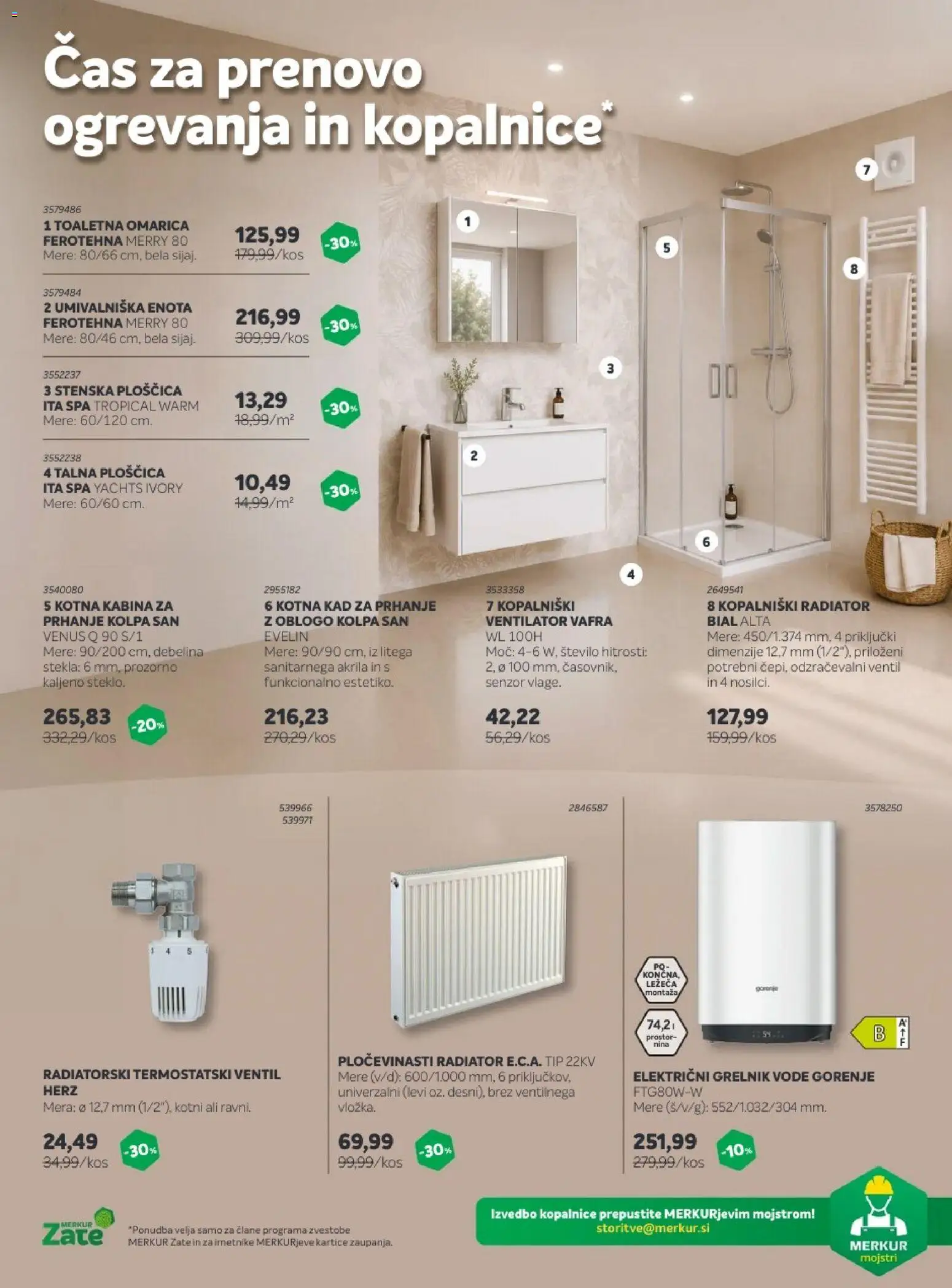 Novi Merkur katalog ponudbe – veljaven od 01.07.2026 | Stran: 32 | Izdelki: Radiator, Ventil, Grelnik vode, Omarica