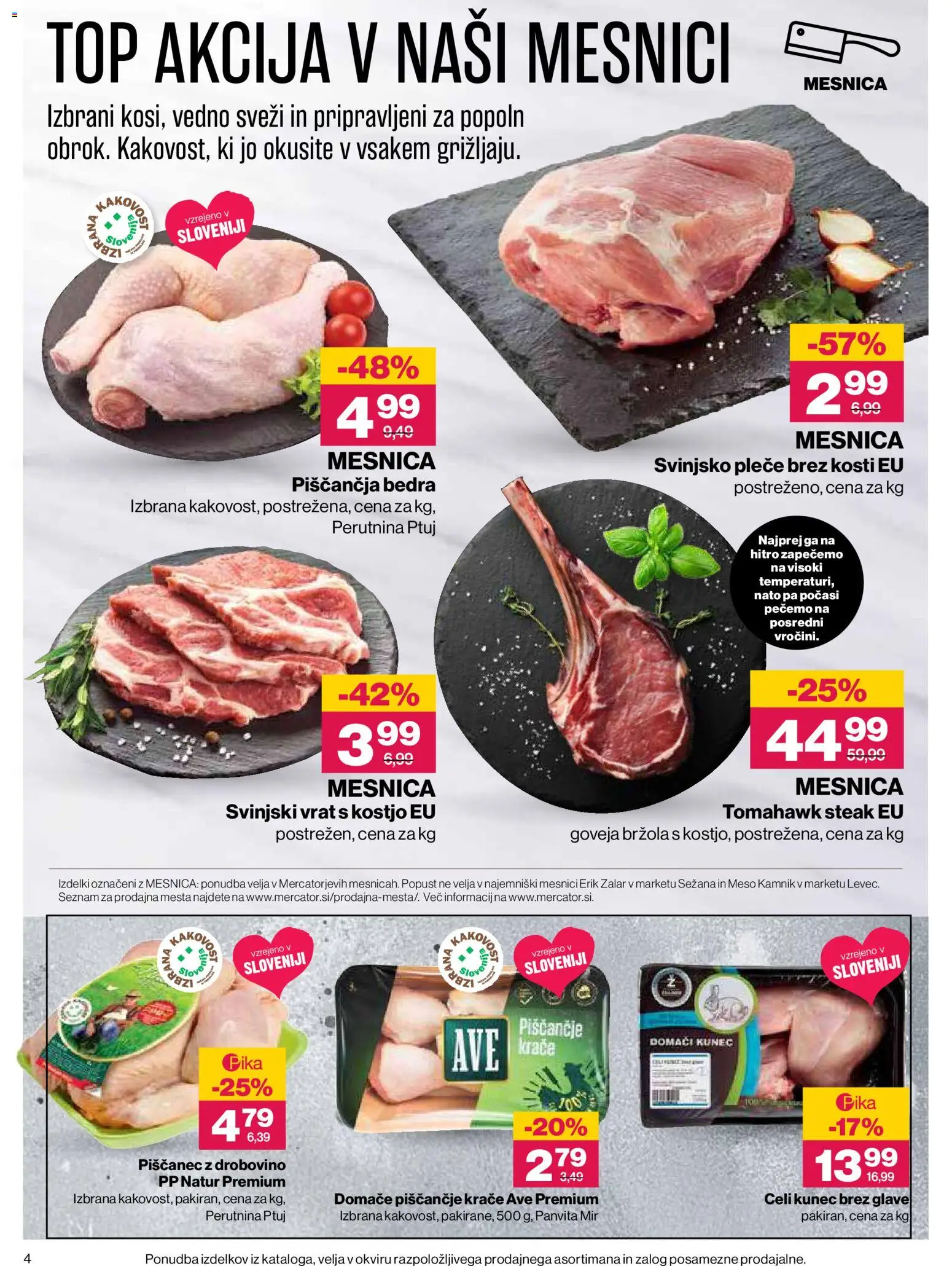Novi Mercator katalog ponudbe – veljaven od 27.08.2026 | Stran: 4 | Izdelki: Piščančja bedra