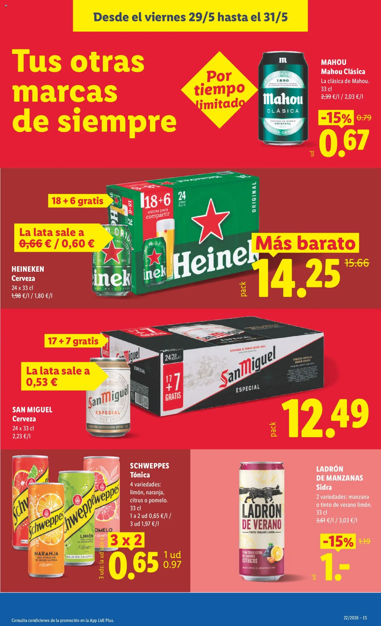 Lidl folleto │ válido desde el 25.05.2026 | Página: 23 | Productos: Cerveza, Manzanas, Manzana, Σπανάκι