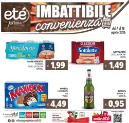 Anteprima del volantino Eté volantino Prime valido a partire dal 07/08/2026