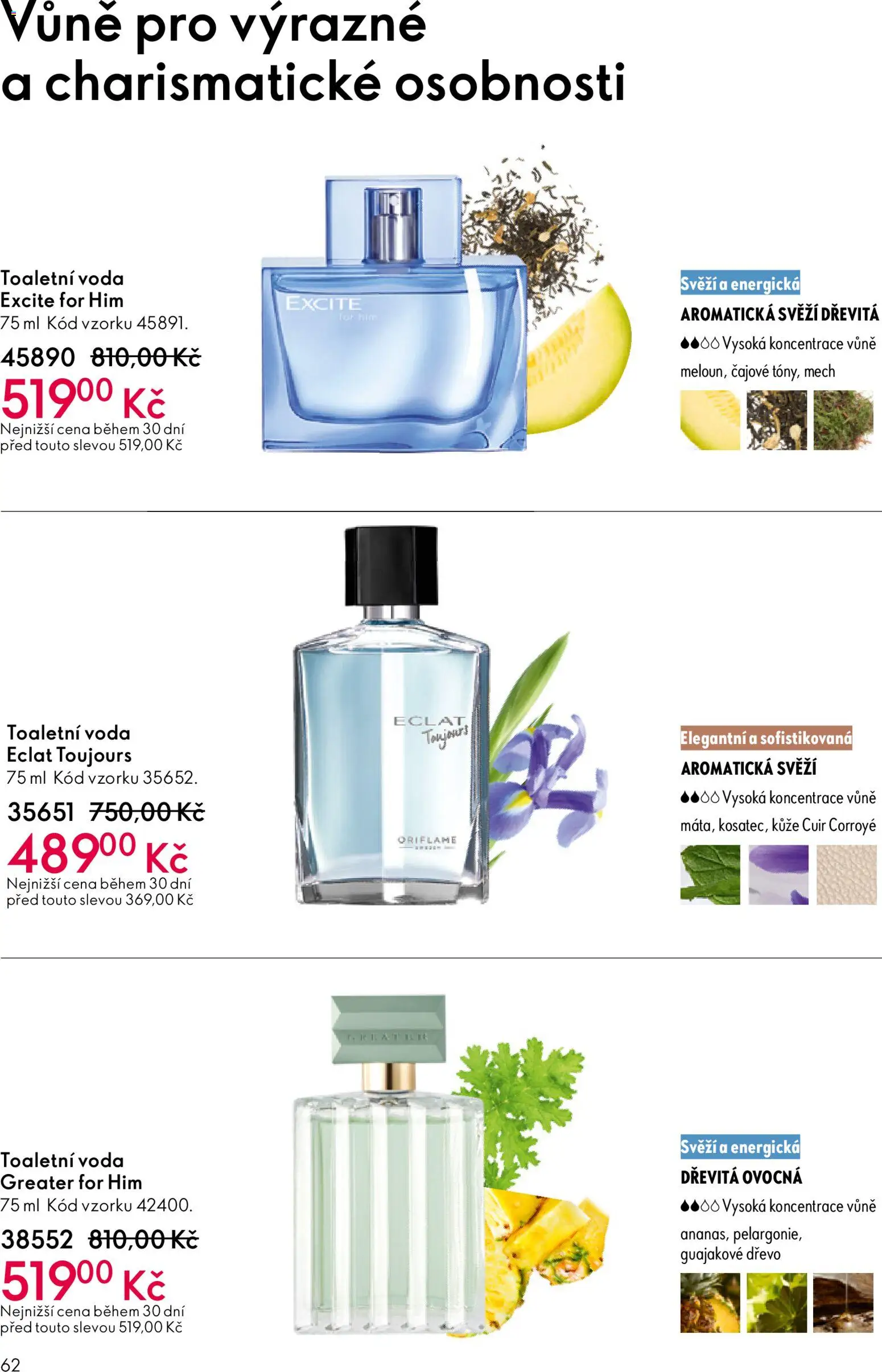 Oriflame katalog č. 07/2026 od 06.05.2026 | Strana: 62 | Produkty: Voda, Toaletní voda