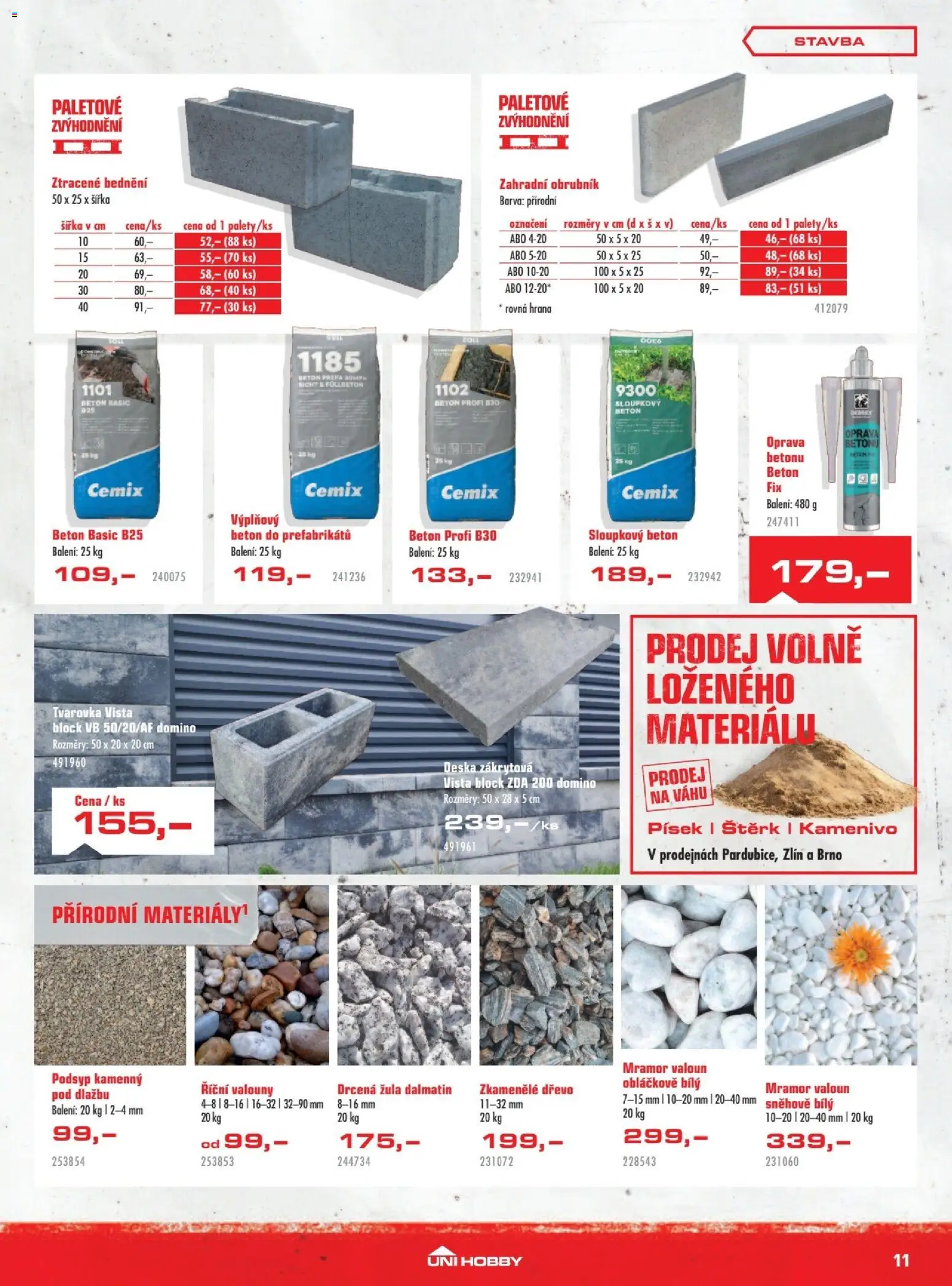 Uni Hobby leták od 01.10.2026 | Strana: 11 | Produkty: Písek