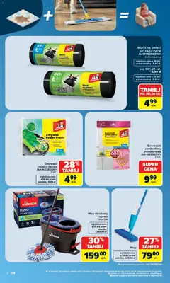 Pogląd oferty "Carrefour gazetka - W sumie same okazje" - ważna od 22.06.2026 | Strona: 2 | Produkty: Mop obrotowy, Vileda