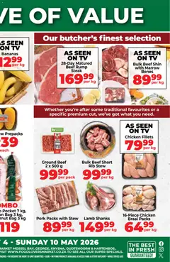 Food Lover's Market specials catalogue – valid from 04.05.2026 | Page: 2 | Products: TV, Steak, Chicken, Pork