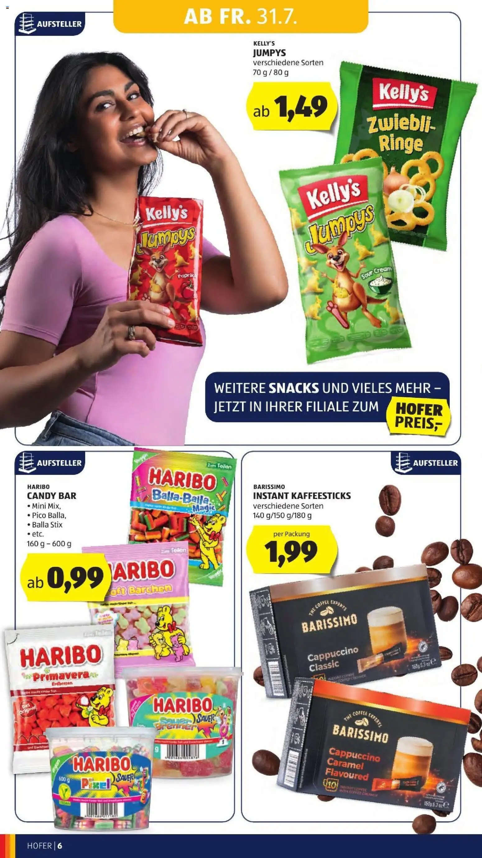 Hofer Flugblatt gültig ab 31.07.2026 | Seite: 12 | Produkte: Erdbeeren, Chips