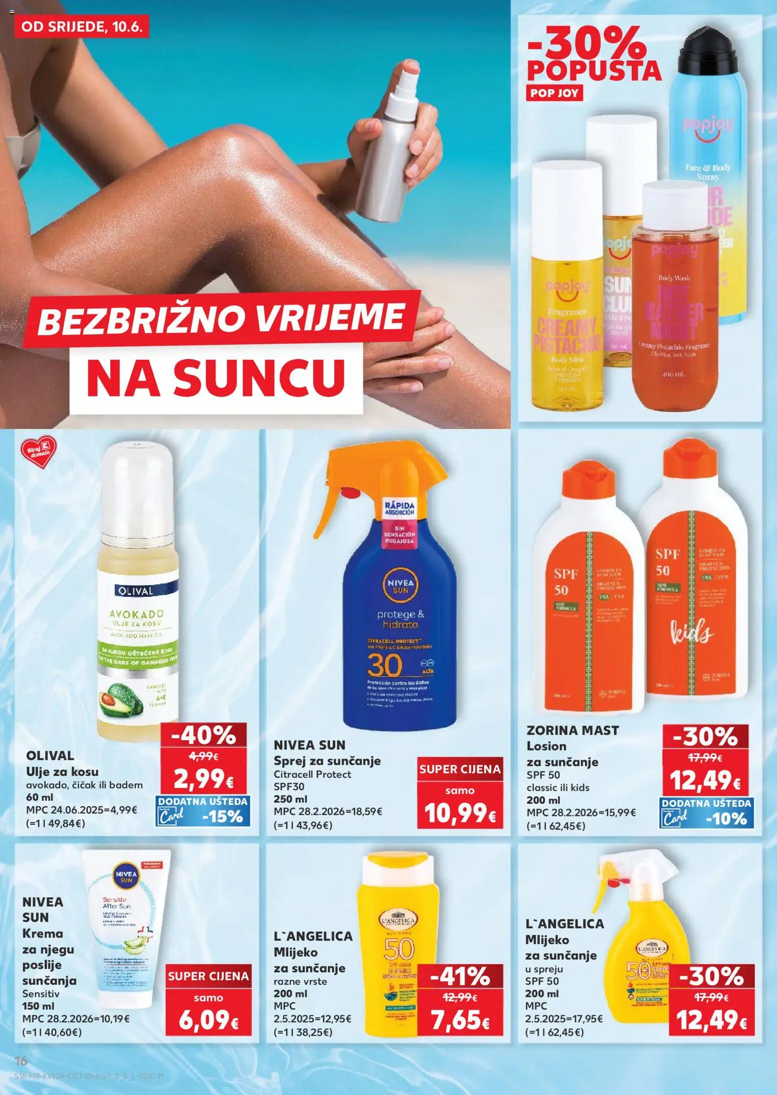 Kaufland katalog | vrijedi od 10.06.2026 | Stranica: 16 | Proizvodi: Mlijeko, Ulje, Krema, Avokado