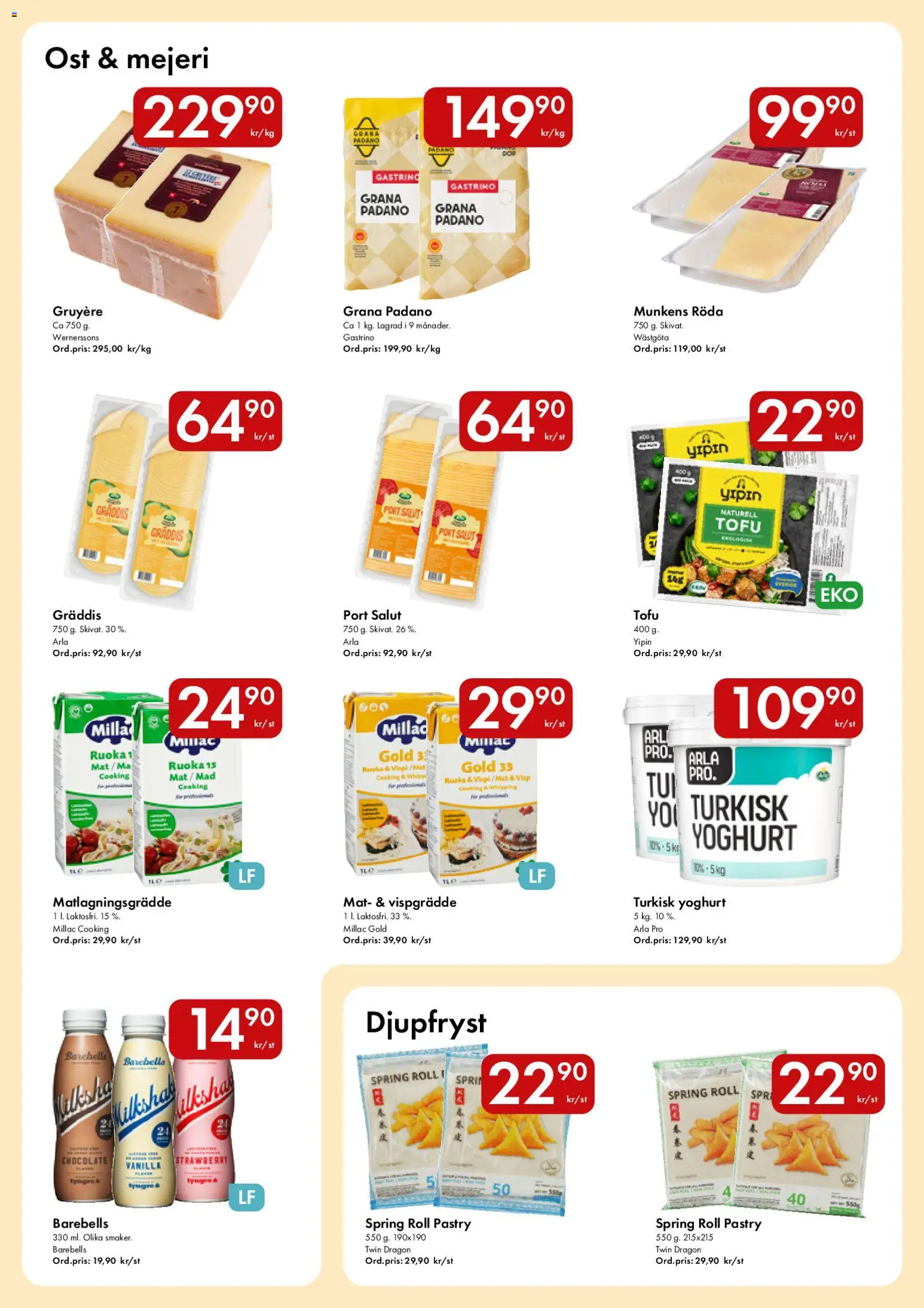 Snabbgross reklamblad aktuell från 07/09/2026 | Sida: 6 | Produkter: Visp, Grana Padano, Vispgrädde, Matlagningsgrädde