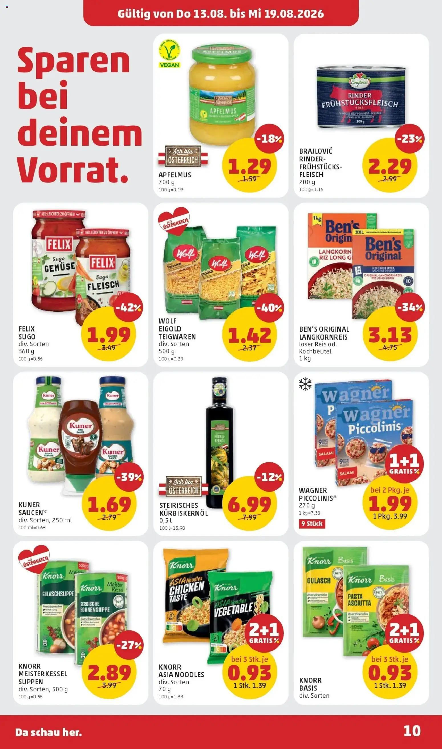 Penny Markt Die ganze Woche sparen ab (13.08.2026) - Angebote, Prospekt | Seite: 10