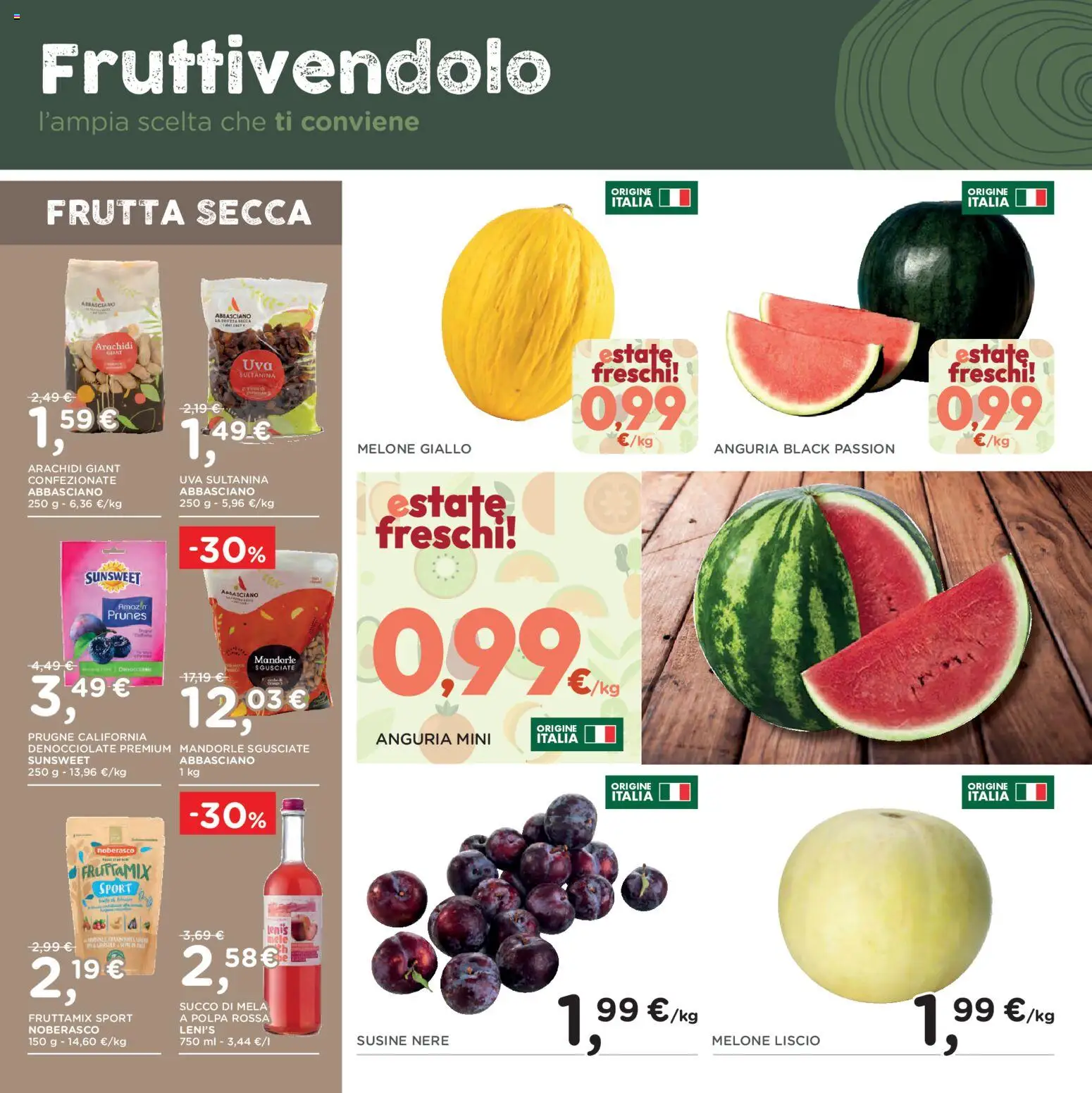 Volantino Poli del 29/07/2026 | Pagina: 2 | Prodotti: Mele, Anguria, Uva, Susine