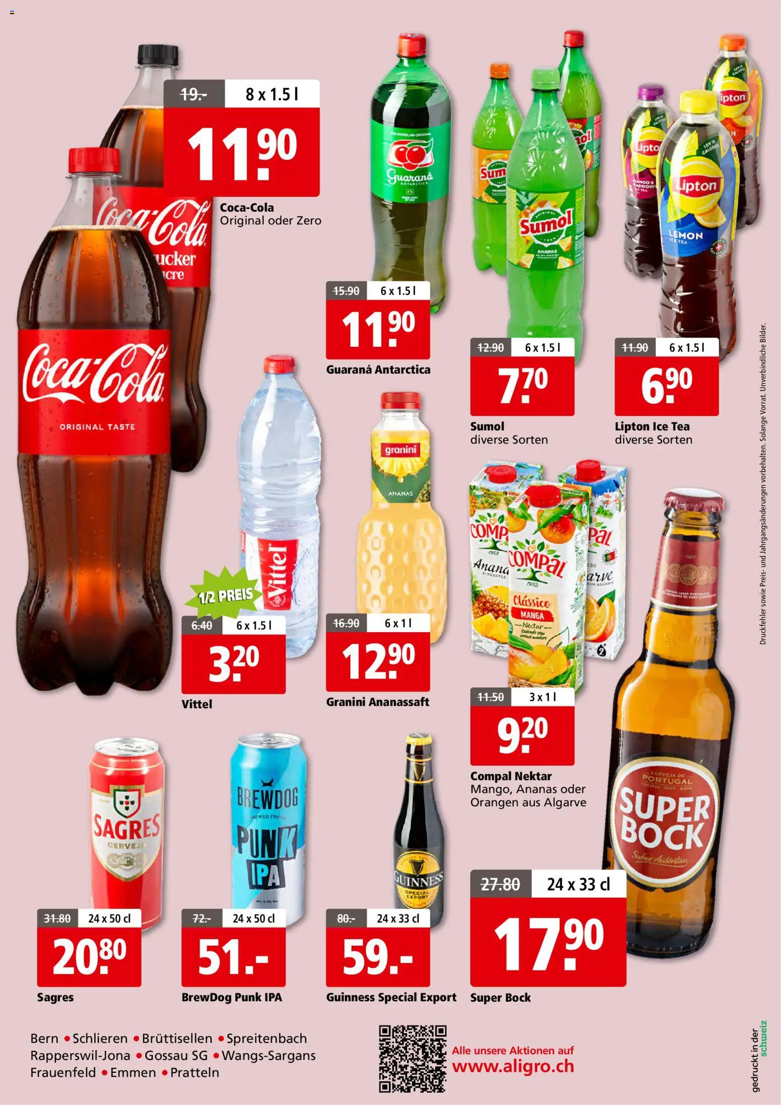 Aligro aktionen Gourmand Schlieren, Gossau SG, Frauenfeld – gültig ab 26.10.2026 | Seite: 12 | Produkte: Coca Cola, Orangen, Ananas, Mango