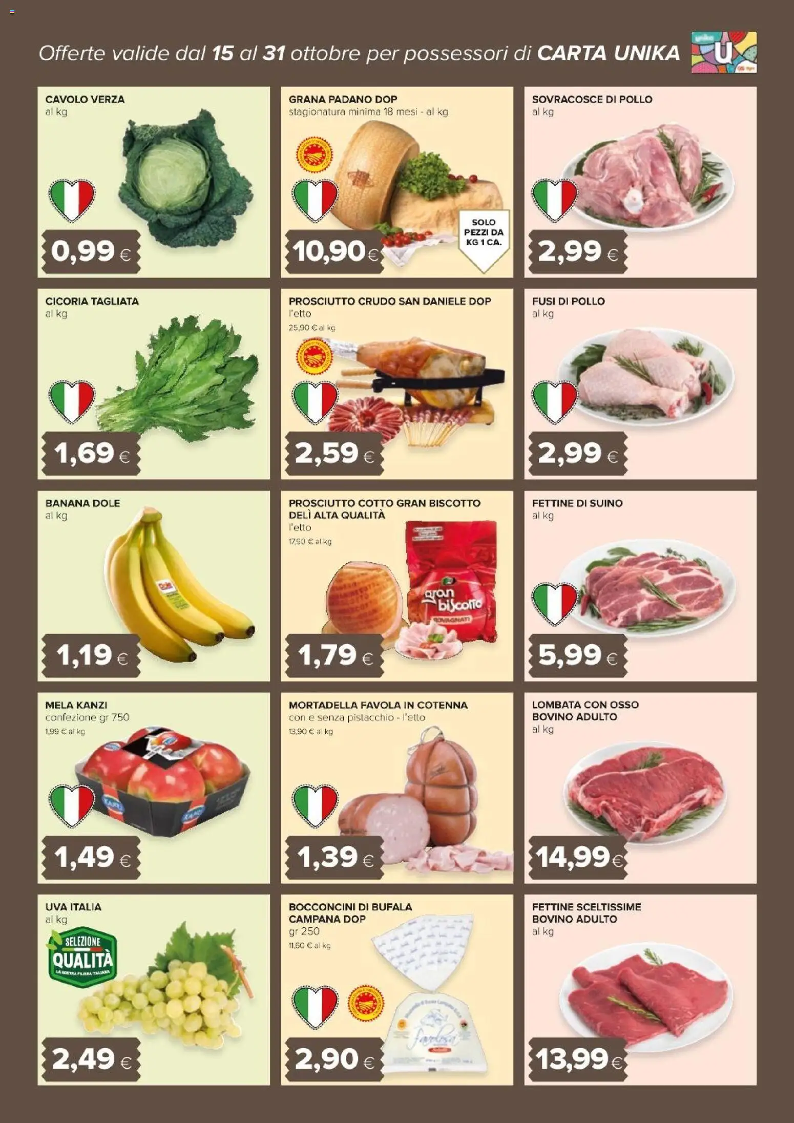 Volantino Tigre del 15/10/2026 | Pagina: 2 | Prodotti: Prosciutto Cotto, Pistacchio, Cavolo, Mortadella