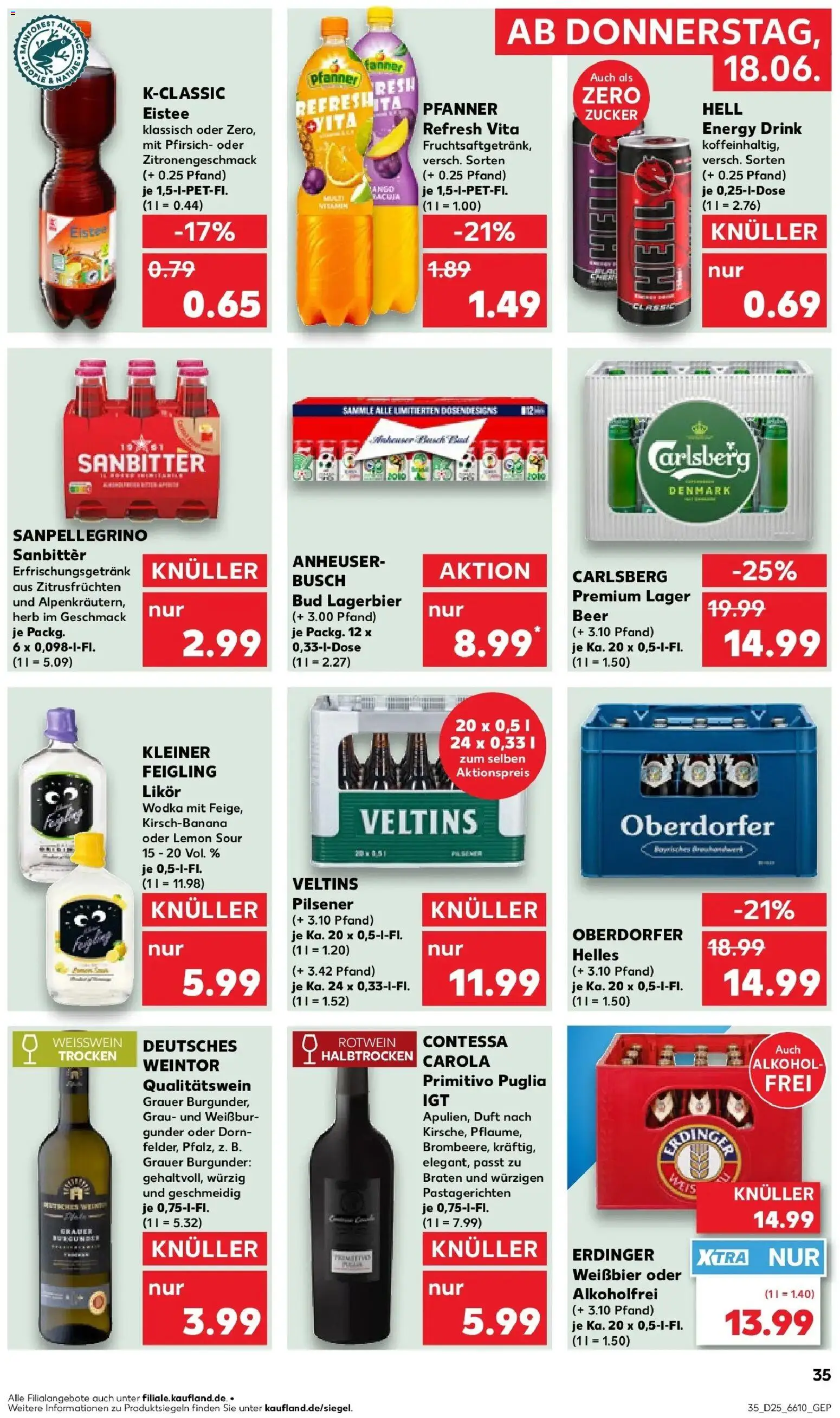 Kaufland Prospekt Monschau – gültig ab 15.06.2026 | Seite: 44 | Produkte: Kleiner feigling, Weißwein trocken, Duft, Pfirsich