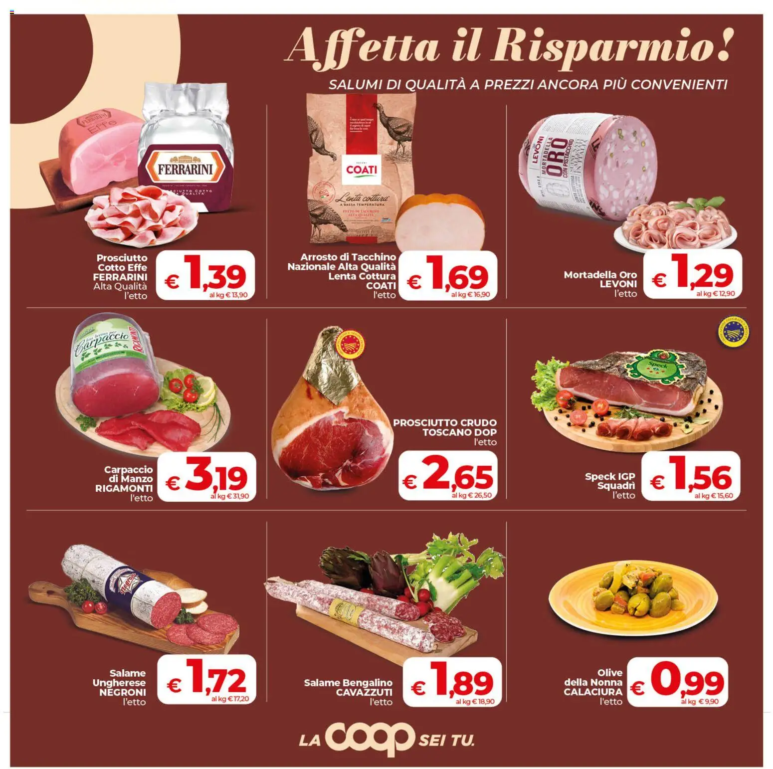 Volantino COOP del 11.06.2026 | Pagina: 11 | Prodotti: Speck, Arrosto, Manzo, Mortadella