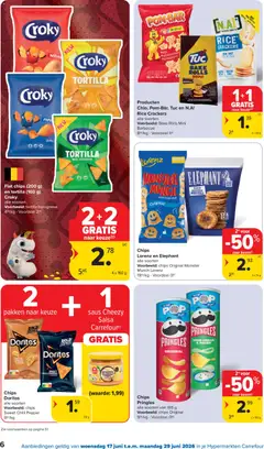 Carrefour Folder week 25 - Voorbeeld van een folder van Carrefour, geldig van 17.06.2026 | Pagina: 6 | Producten: Monster, Tortilla, Doritos, Saus