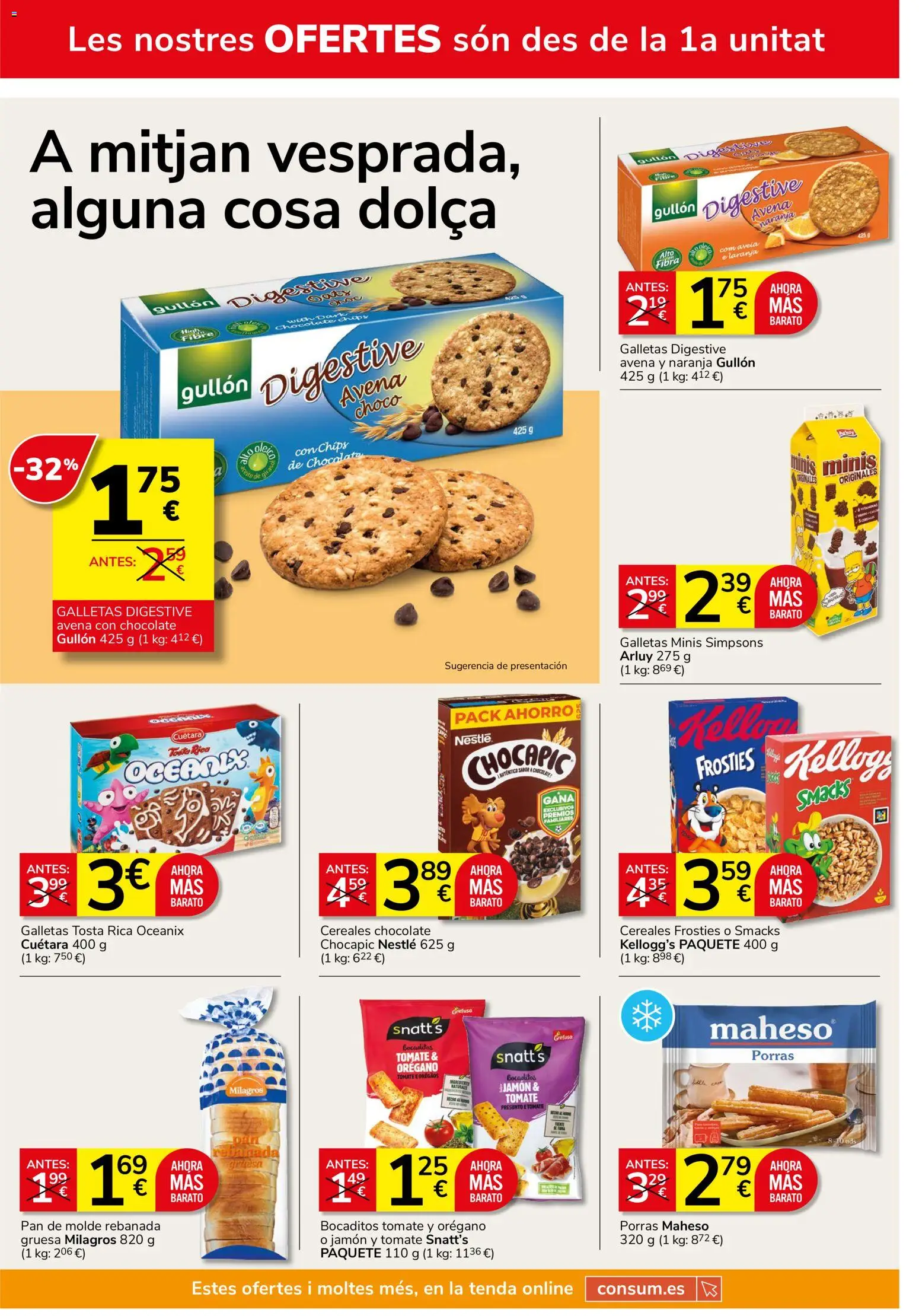 Consum folleto │ válido desde el 25/06/2026 | Página: 6 | Productos: Chocolate, Jamón, Cereales, Galletas