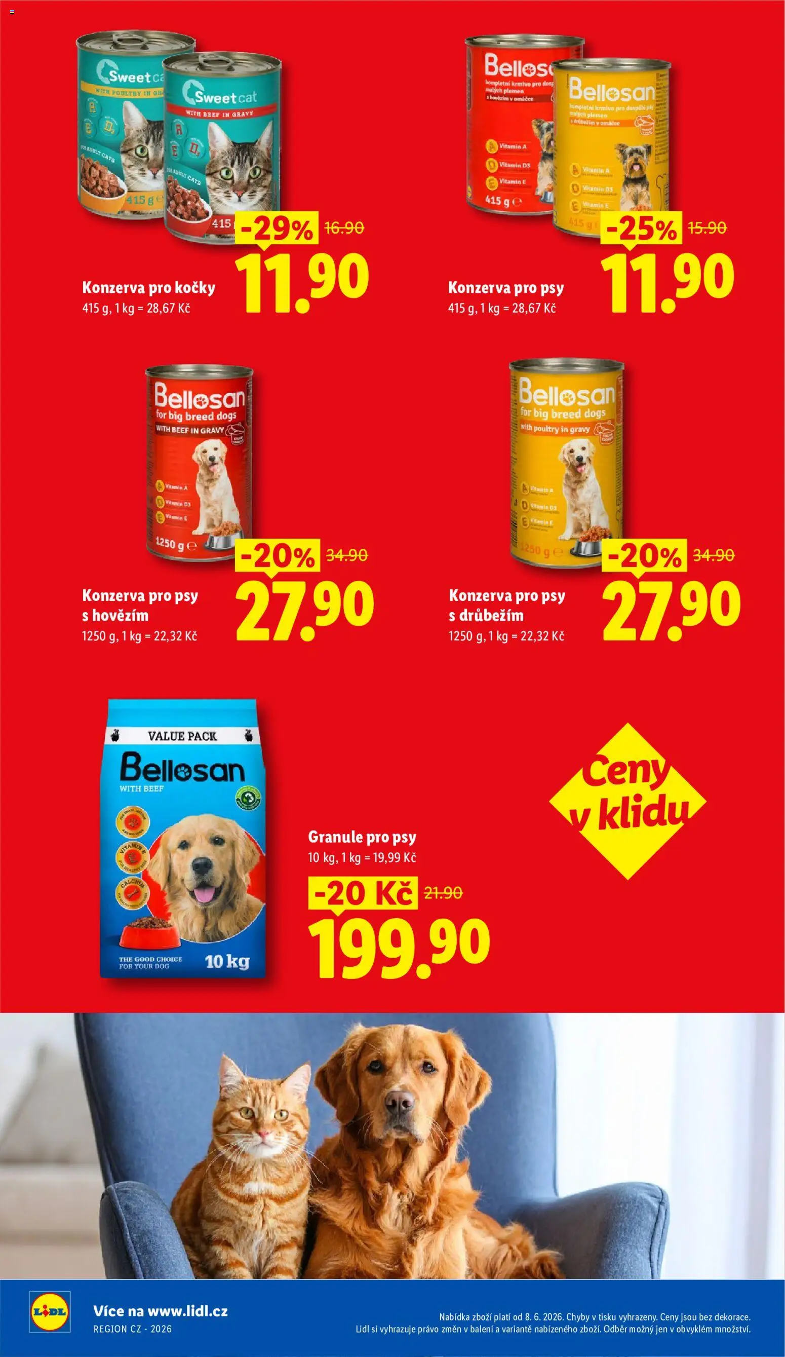 Lidl leták od 17.08.2026 | Strana: 5 | Produkty: Granule pro psy, Granule, Konzerva pro psy, Konzerva pro kočky