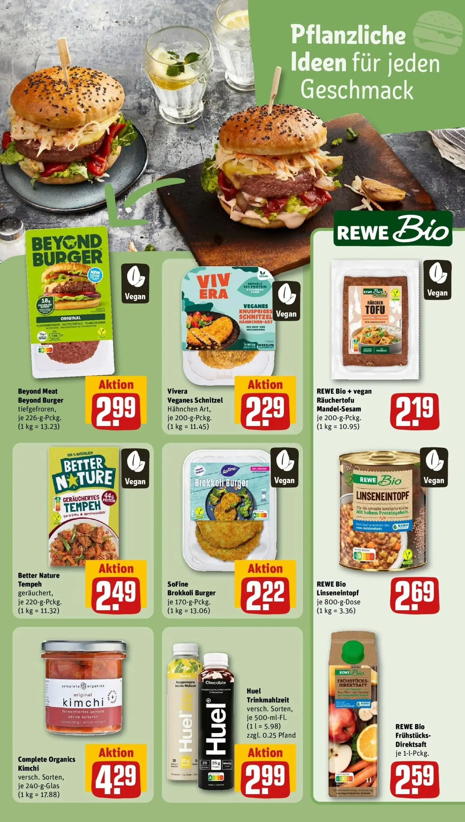 REWE Prospekt ab 31.08.2026 zum Blättern » Angebote | Seite: 15 | Produkte: Hahnchen, Küche, Burger, Gemüse